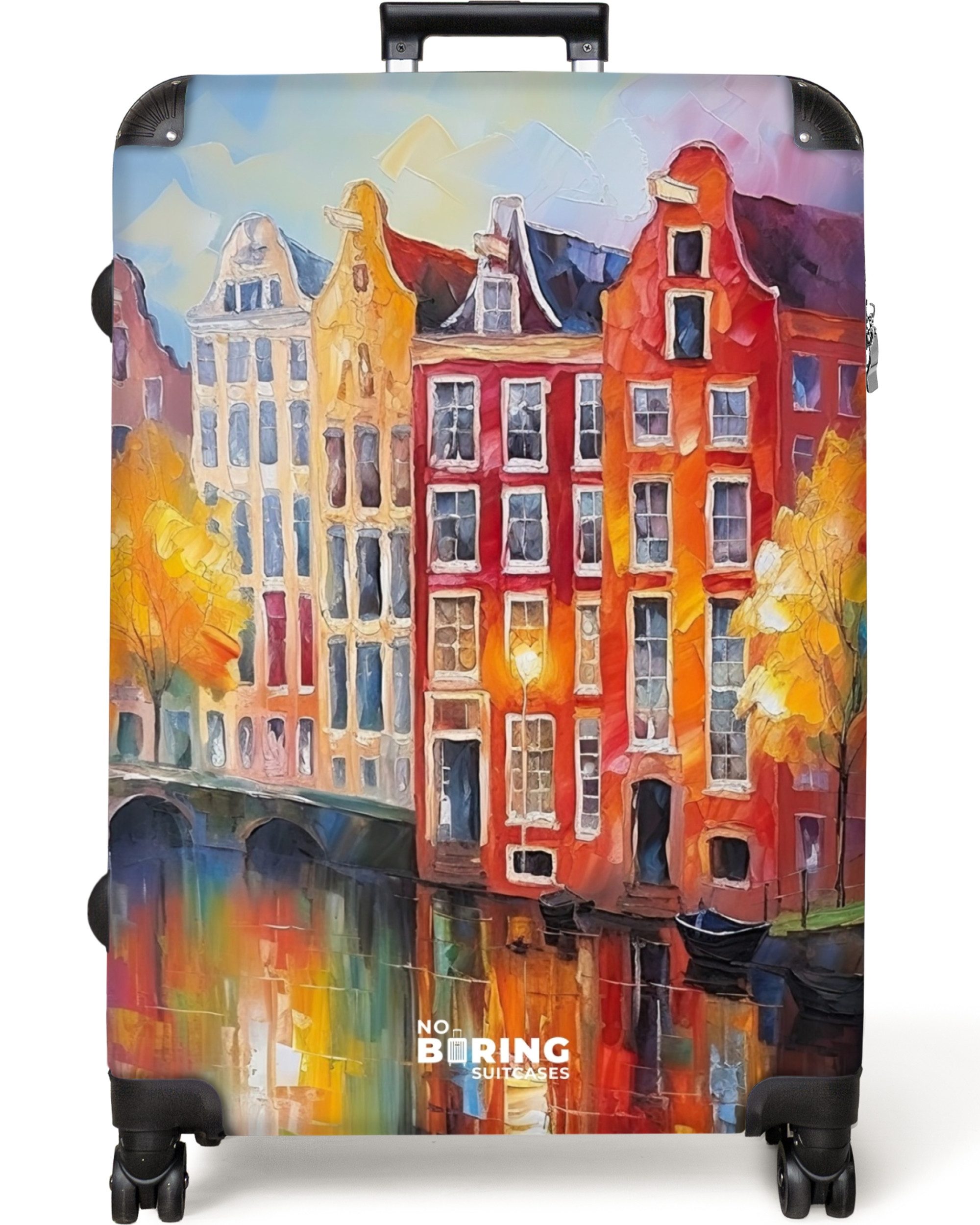 NoBoringSuitcases.com© Hartschalen-Trolley Grachtenhäuser - Kunst - günstig online kaufen