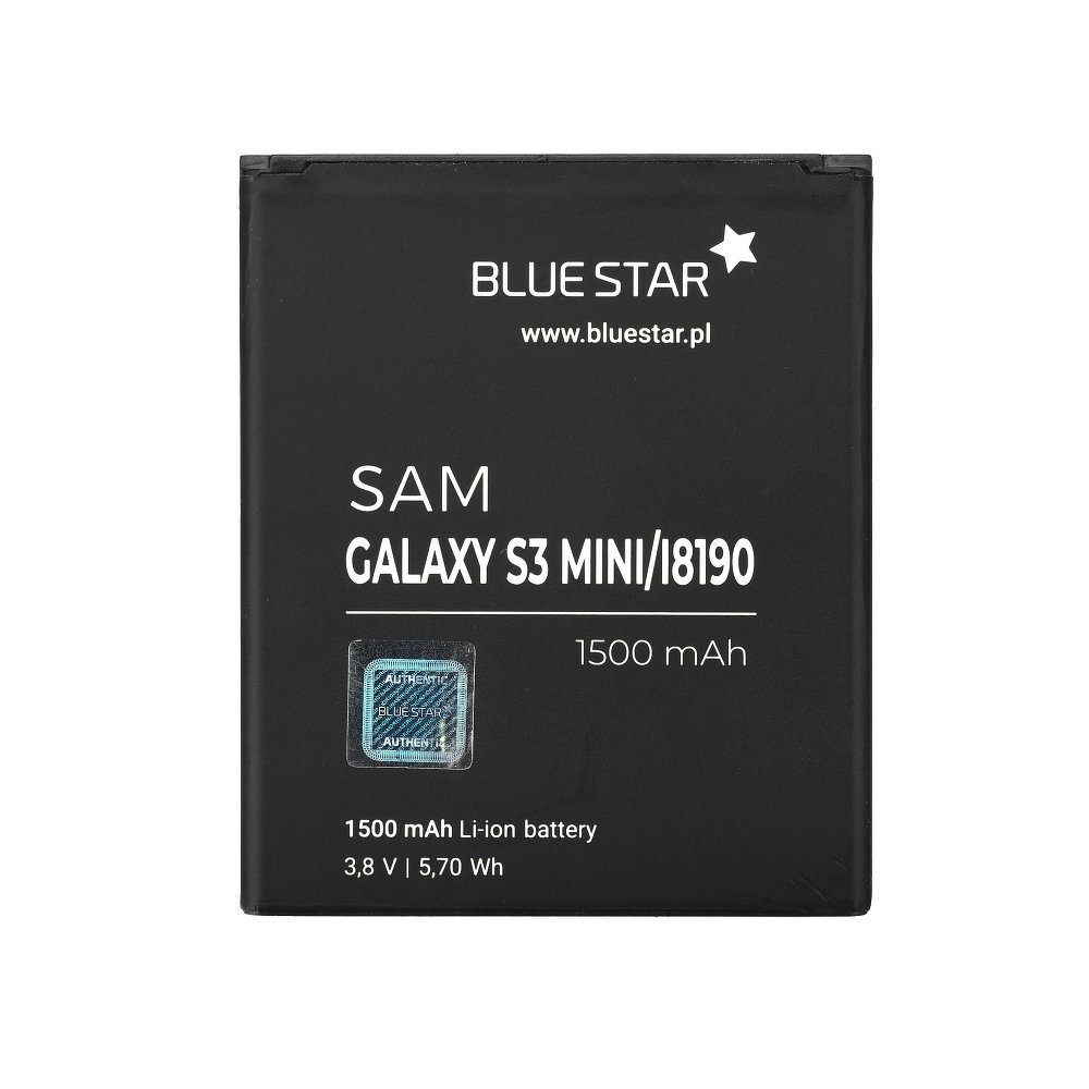 BlueStar Akku Ersatz kompatibel mit Samsung Galaxy S3 Mini I8190 1500mAh Li-lon Austausch Batterie Accu EB425161LU Smartphone-Akku