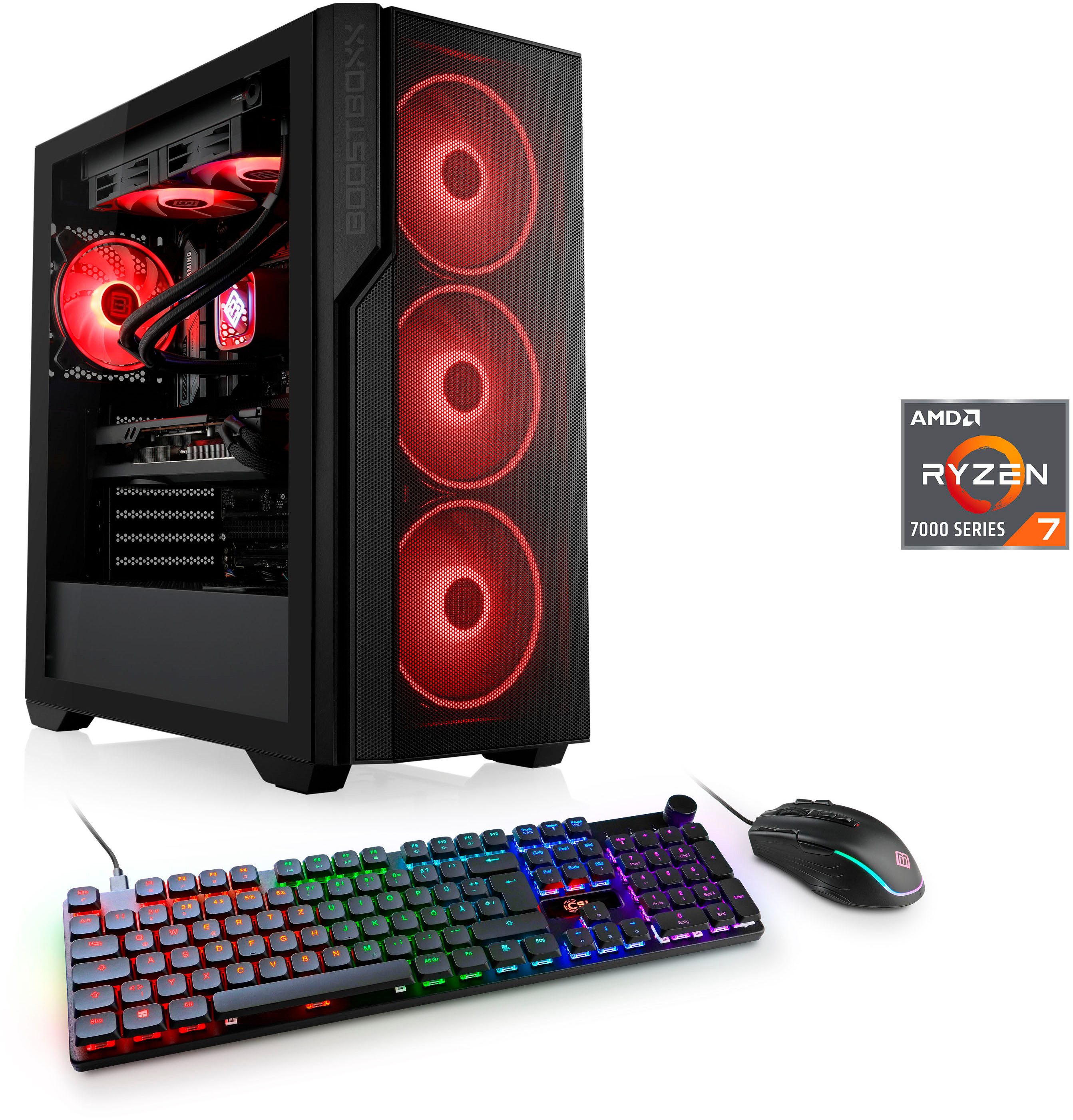 CSL ARVENOX Ultra L28113 Gaming-PC (AMD Ryzen 7 7800X3D, Radeon RX 9070 XT, 32 GB RAM, 1000 GB SSD, Wasserkühlung)