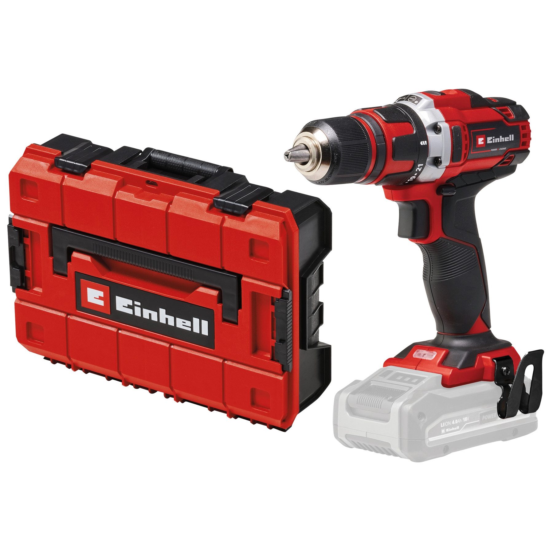 Einhell Akku-Bohrschrauber EINHELL Akku-Bohrschrauber TE-CD 18/40 Li Solo + Systemkoffer E-Case
