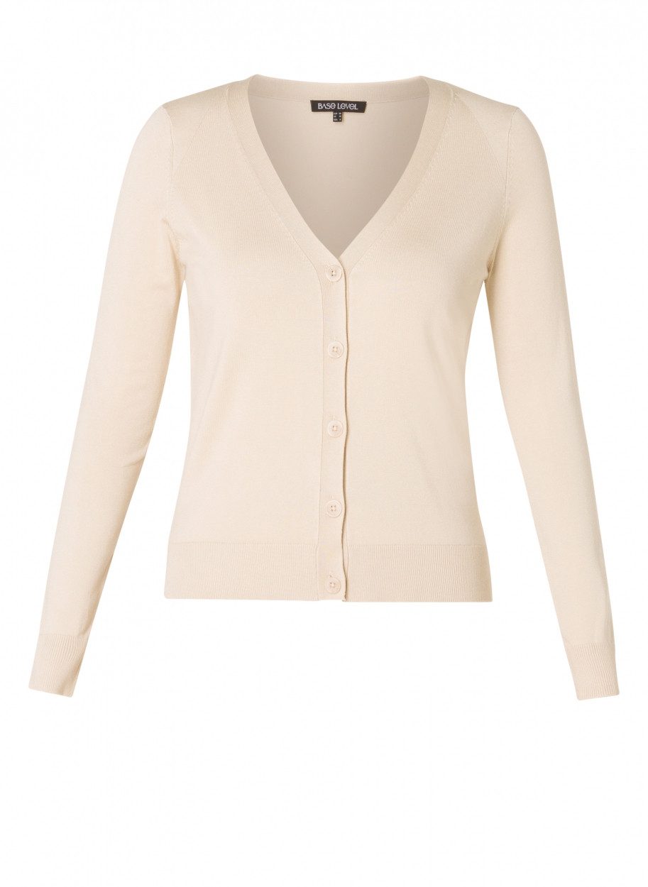 Base Level Strickjacke Yvon mit V-Ausschnitt