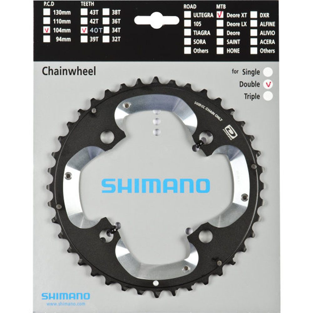 Shimano Fahrradkette SHIMANO Kettenblätter DEORE XT FC-M785 40 Zähne AJ 104mm Aluminium sch