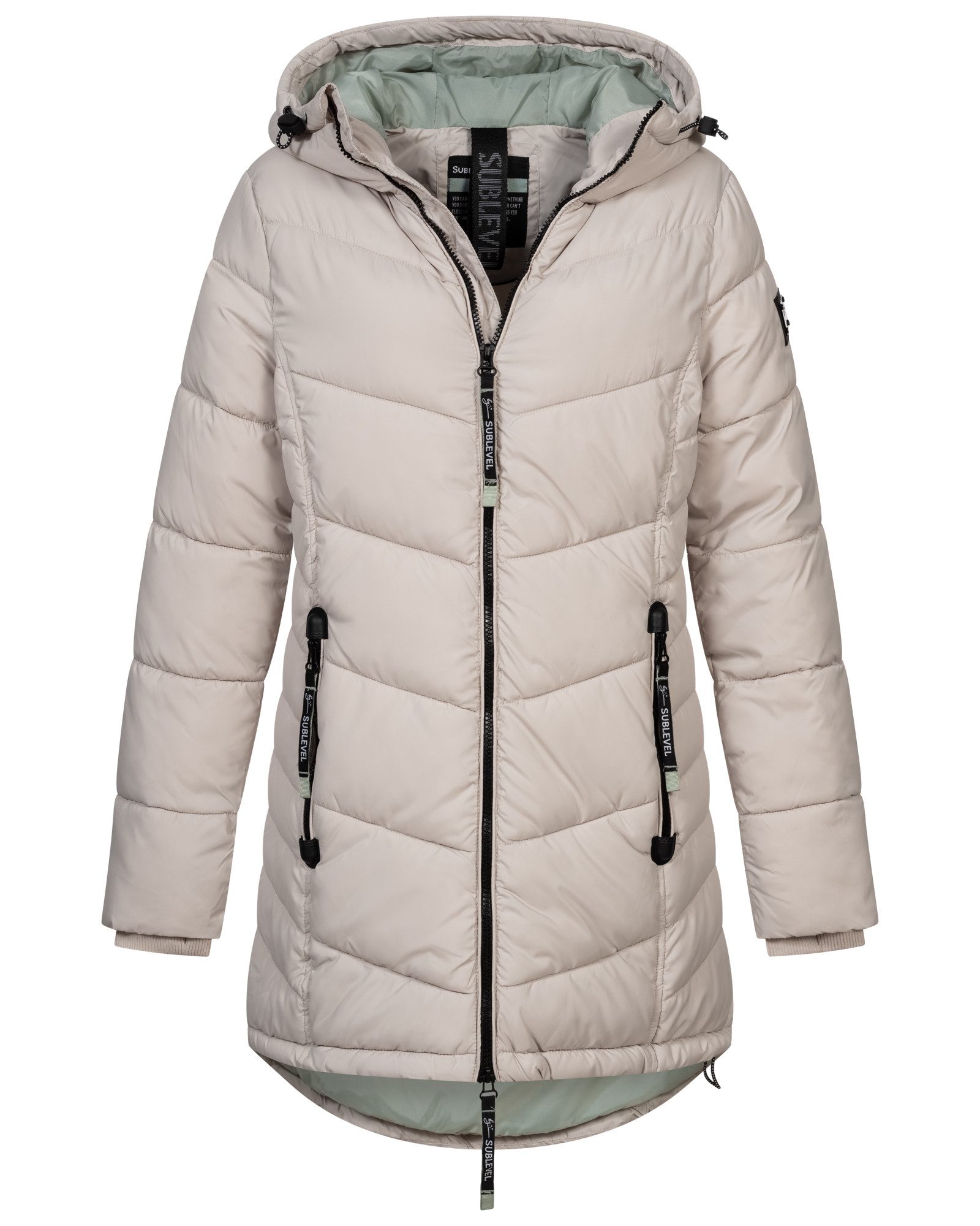 SUBLEVEL Steppjacke Damen Winter Jacke Mantel Parka Steppjacke Steppmantel günstig online kaufen
