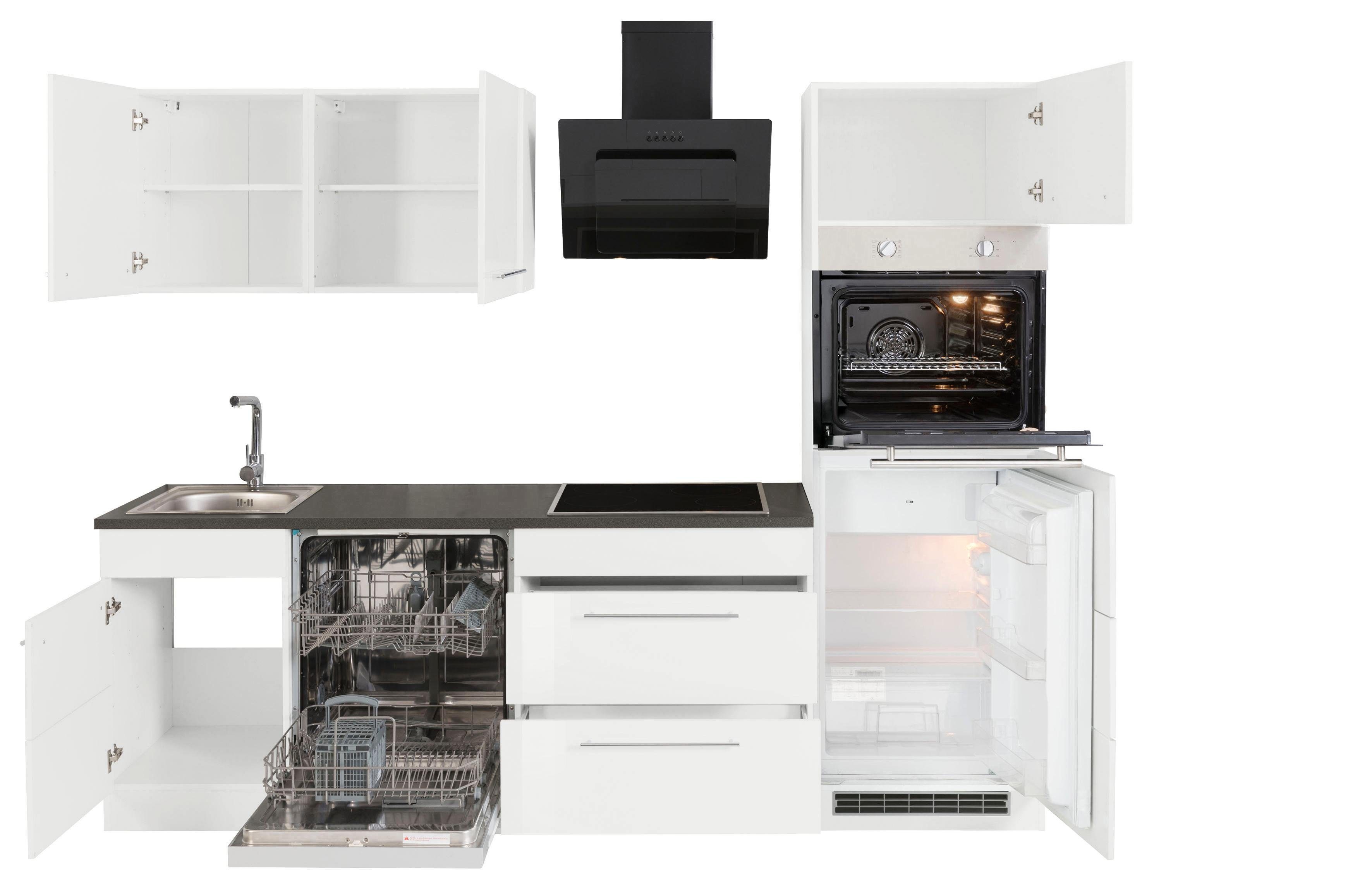 CENTRE DE CUISSON Meuble de cuisine KS-Trient, largeur 250 cm, avec électroménager en option, plan de travail