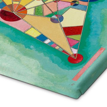Posterlounge Leinwandbild Wassily Kandinsky, Bunt im Dreieck, Malerei