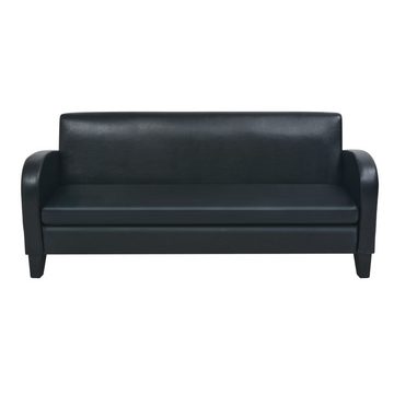 vidaXL Sofa 3-Sitzer-Sofa Kunstleder Schwarz