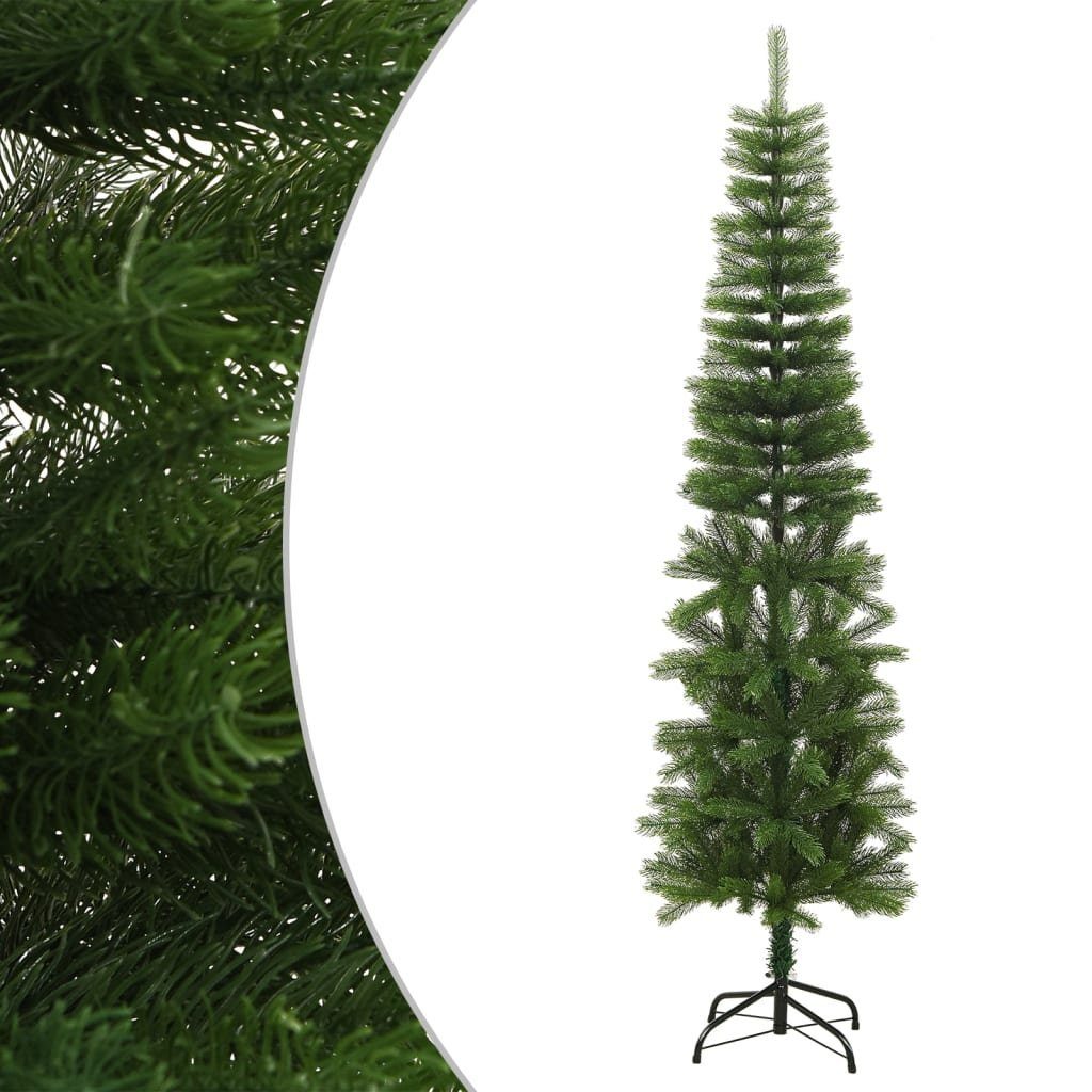 furnicato Künstlicher Weihnachtsbaum mit Ständer Schlank 210 cm PE