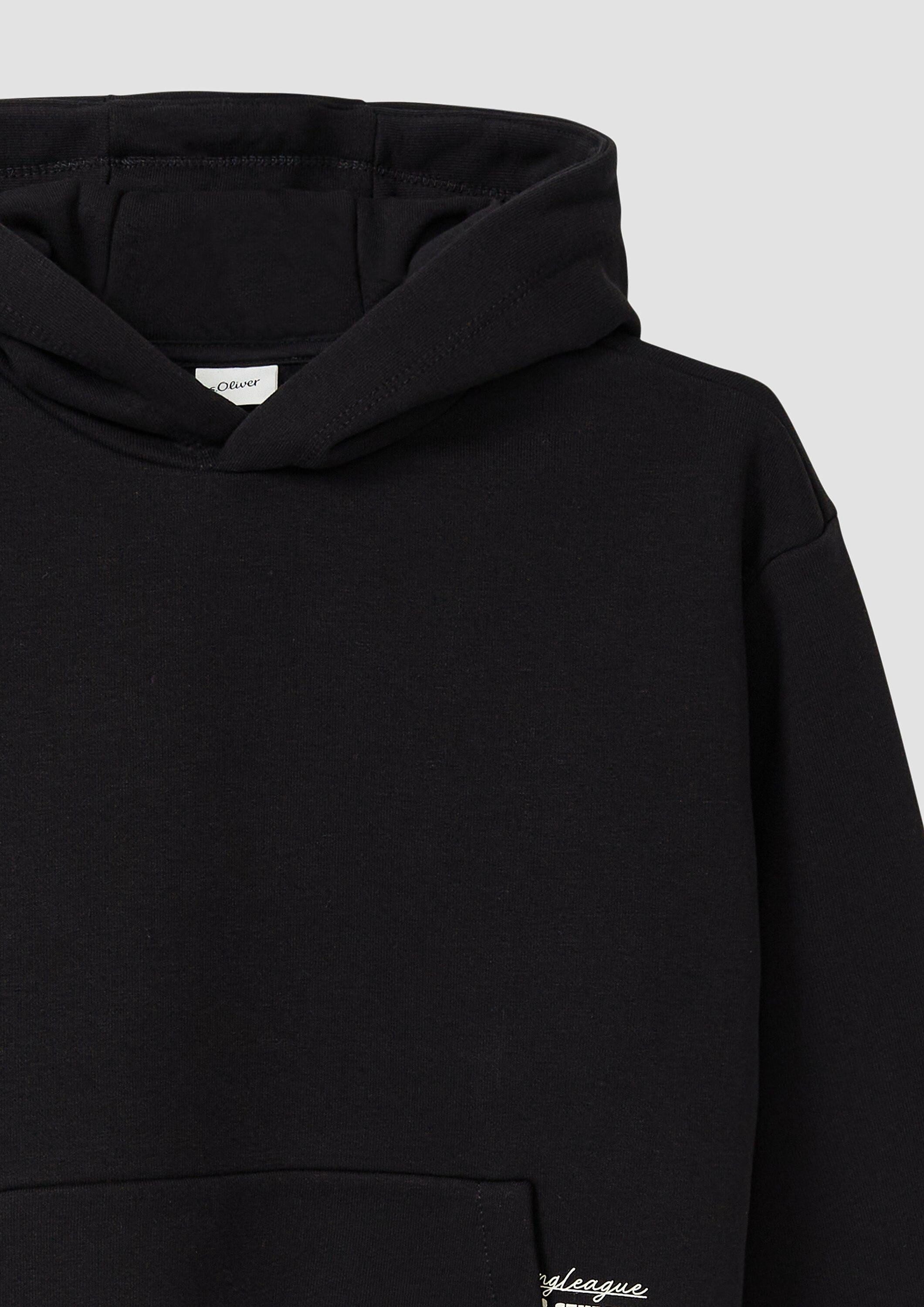 s.Oliver Sweatshirt Sweatshirt Oversize Hoodie mit Rückenprint und kuscheliger Innenseite