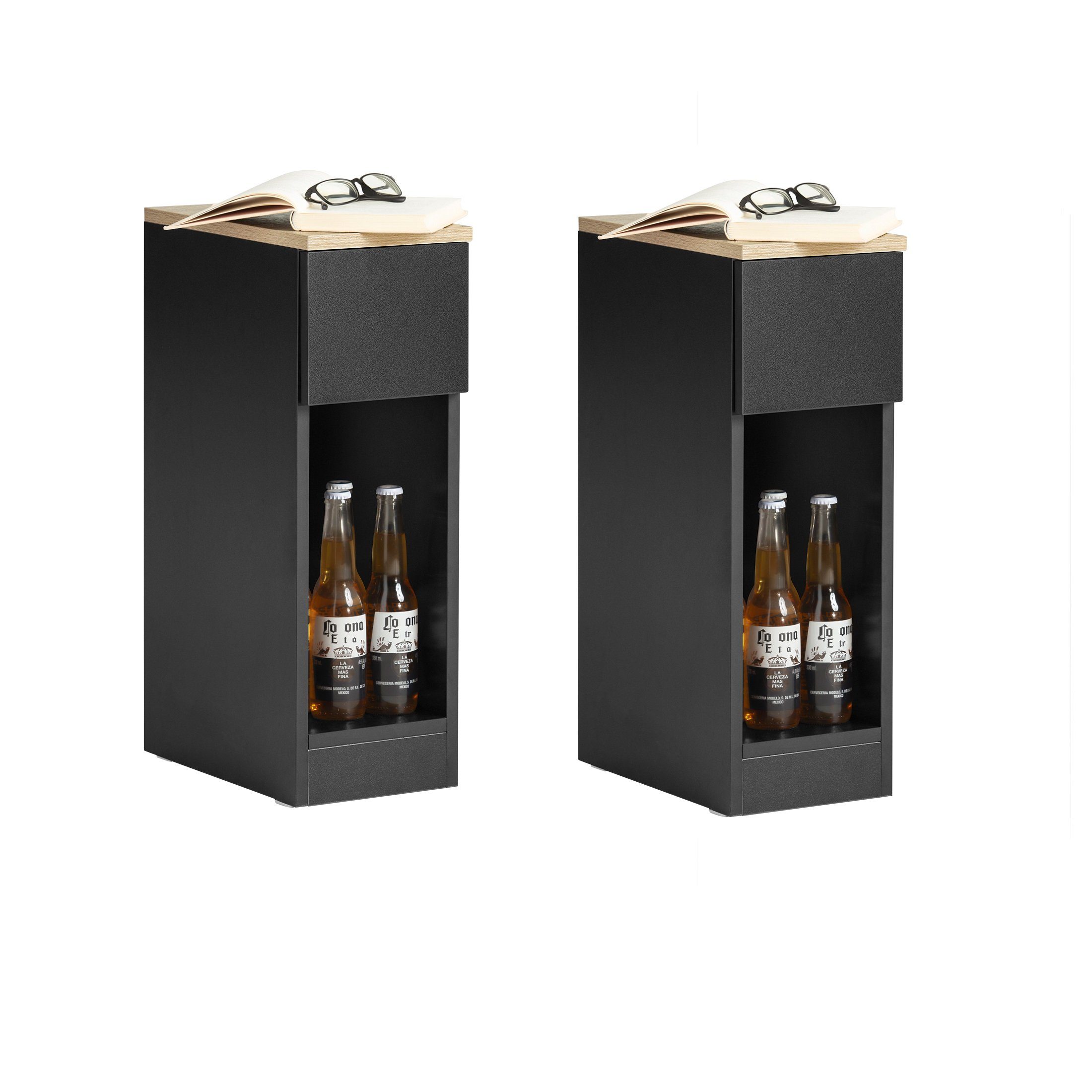 SoBuy Nachttisch FBT111, 2er Set, Beistelltisch günstig online kaufen