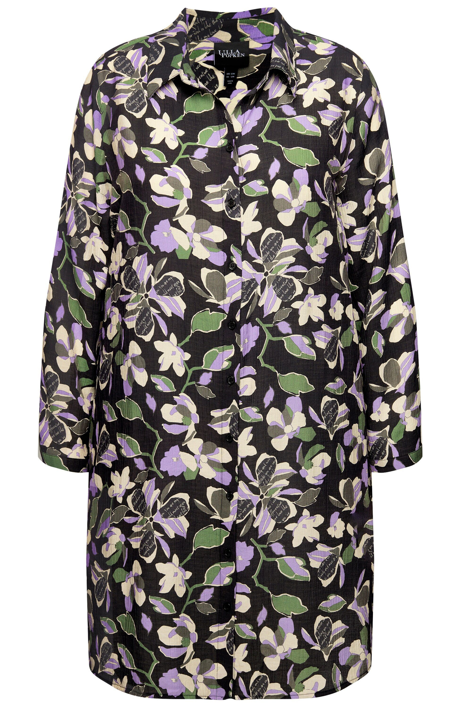 Ulla Popken Longbluse Longbluse Blüten A-Linie günstig online kaufen
