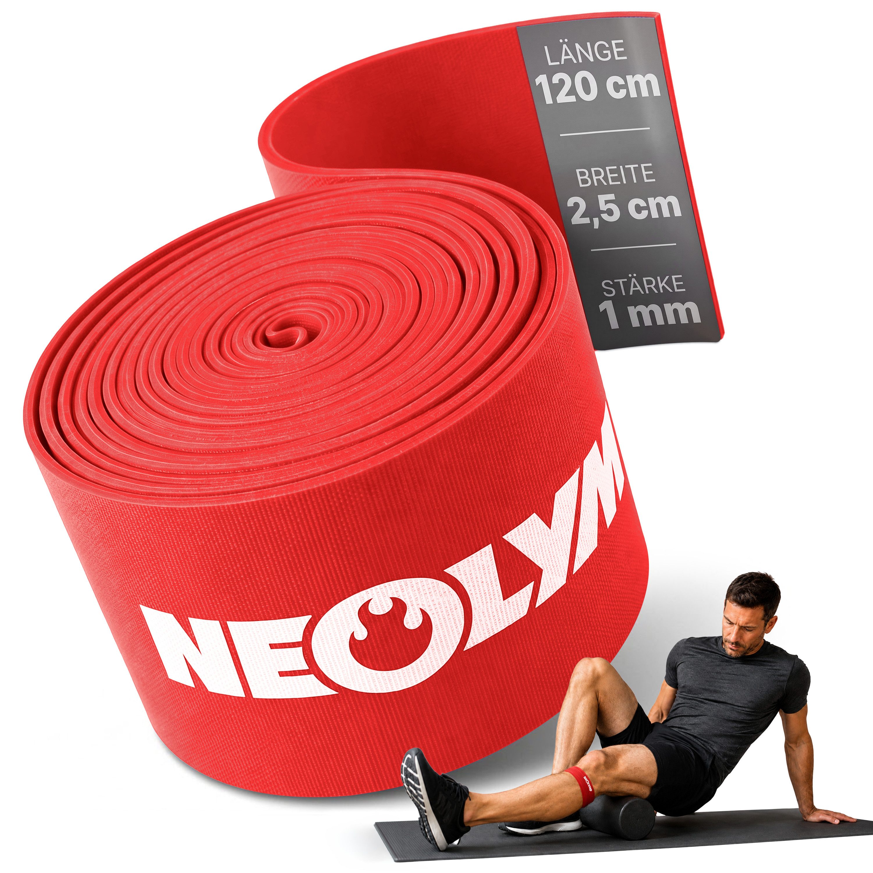 NEOLYMP Flossband für mehr Beweglichkeit, Mobilität & Regeneration - reißfestes TPE, Flossing Band gezielte Kompression für Gelenke & Physiotherapie