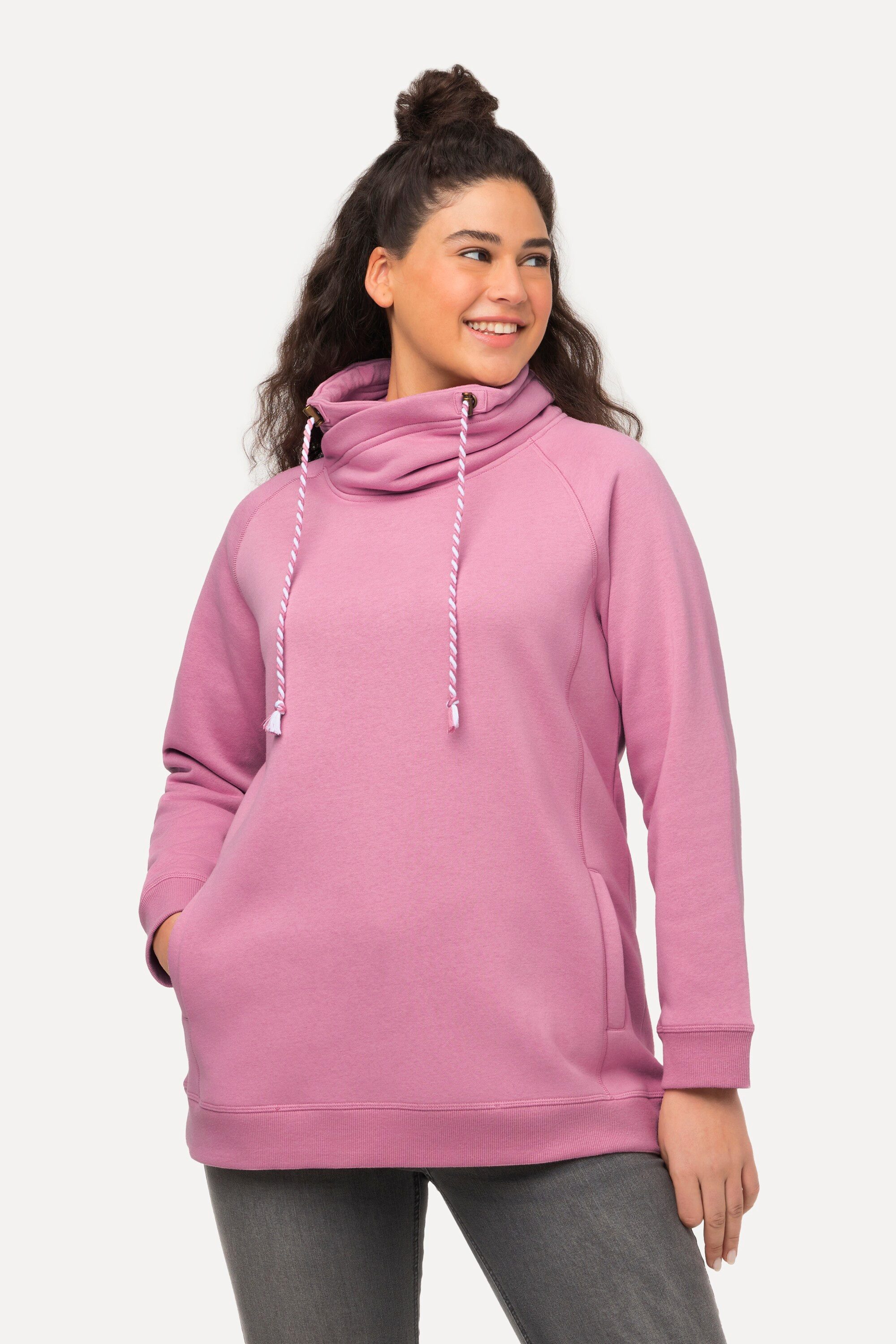 Ulla Popken Sweatshirt Bis 64 Sweatshirt mit Stehkragen Pullover günstig online kaufen