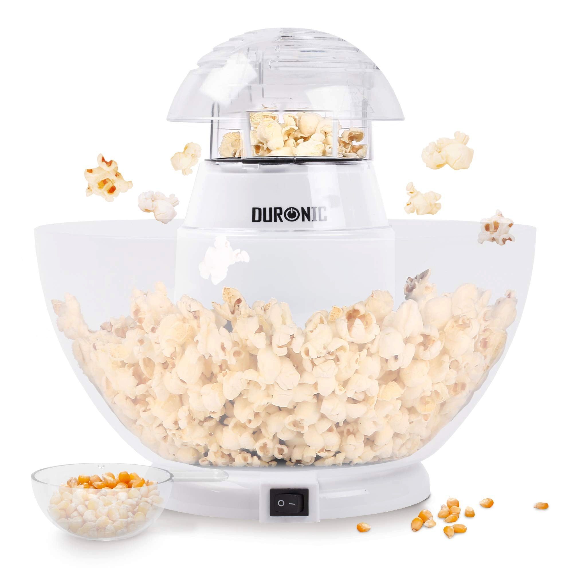 Duronic Popcornmaschine, POP50 WE Popcornmaschine, Heißluft ohne Fett