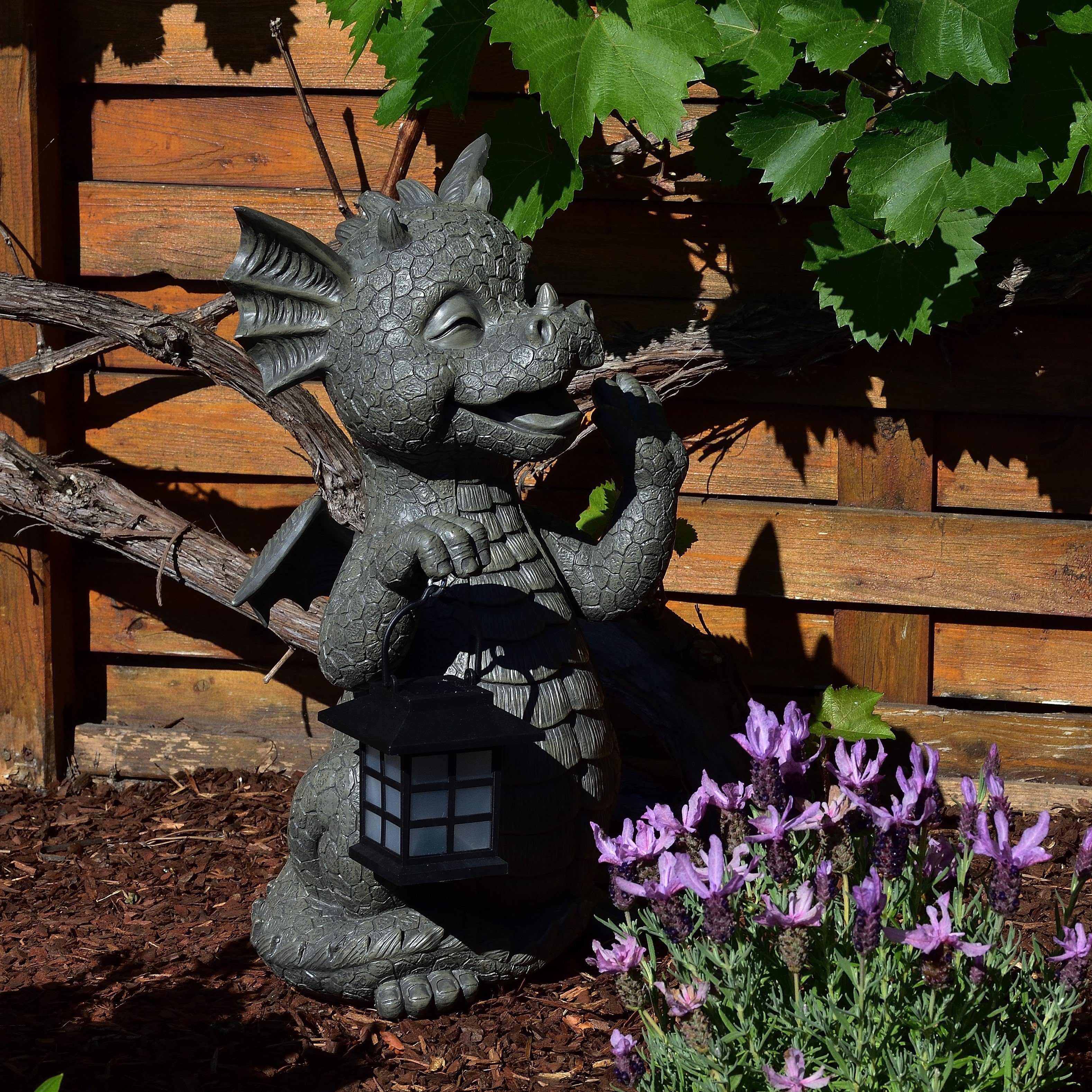 MystiCalls Gartenfigur Gartendrache Boy" "Big - Drache Gartenfigur Dekoration Garten