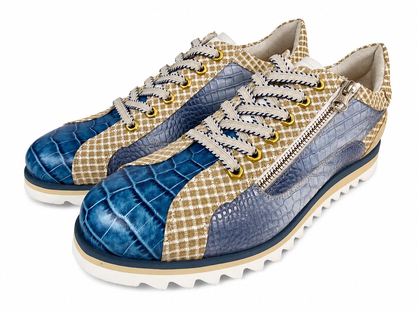 Lorenzi Lorenzi-9634-Serauta Sneaker Handgefertigt in Italien, Designer Sneaker, Kalbsleder