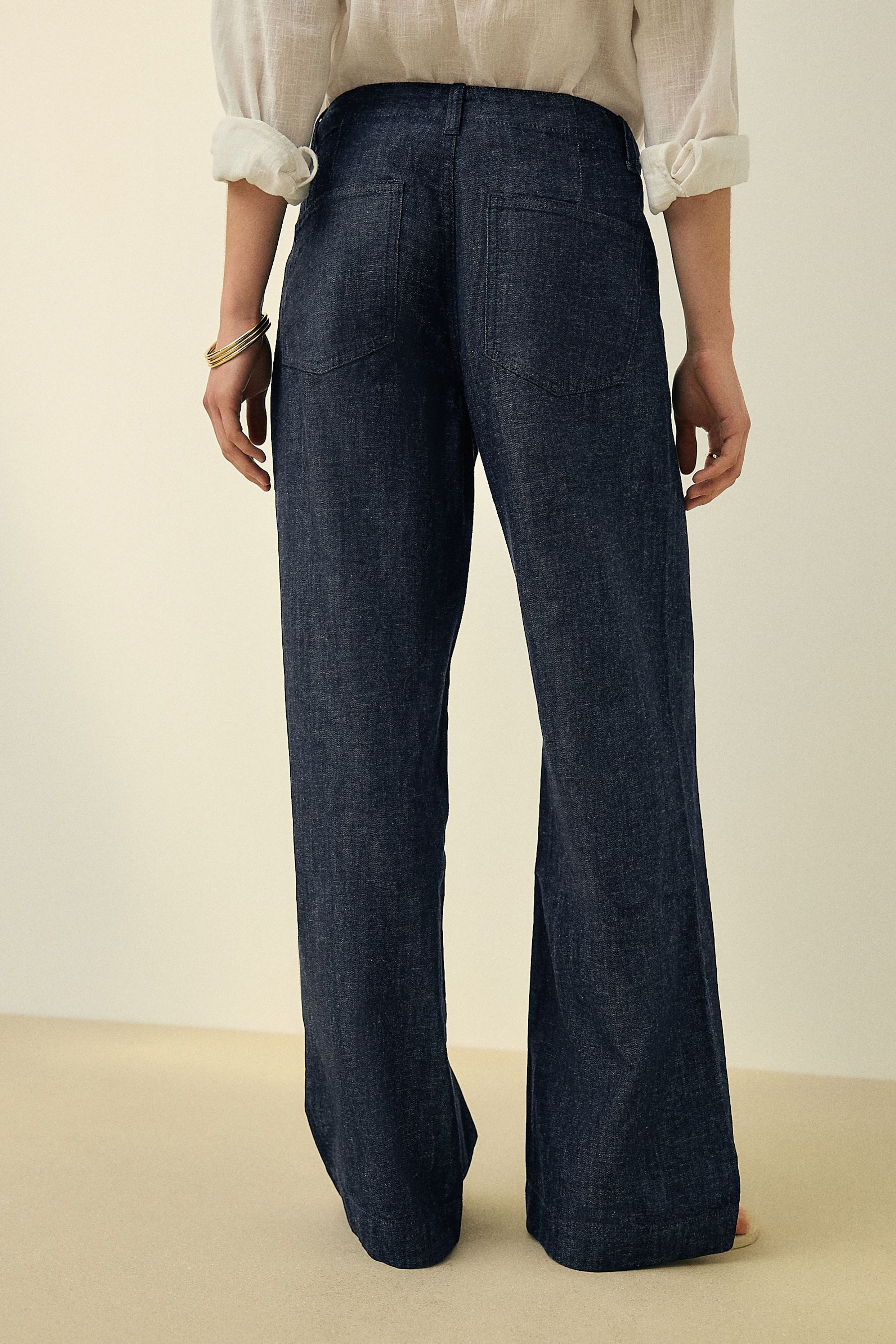 Next Weite Jeans N. Premium Tailored Fit Jeans mit weitem Bein (1-tlg)