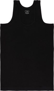 normani Unterhemd 4 Stück Herren-Unterhemd Feinripp Schwarz mit Feinrippung