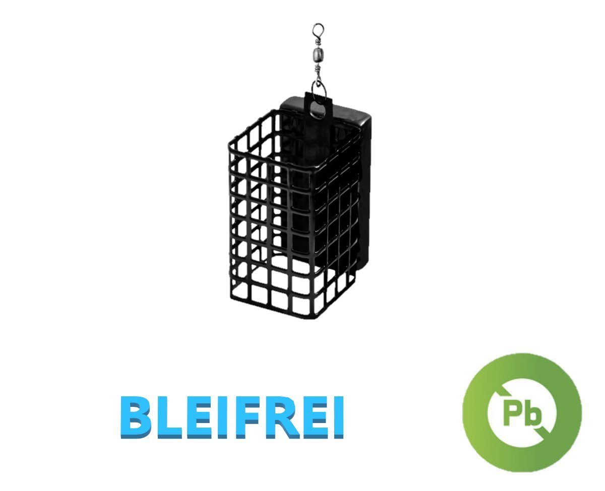 Delphin.sk Futterrakete ECO Futterkorb ohne Blei 20g Feederkorb eckig Weißfisch Bleifrei Öko, Öko