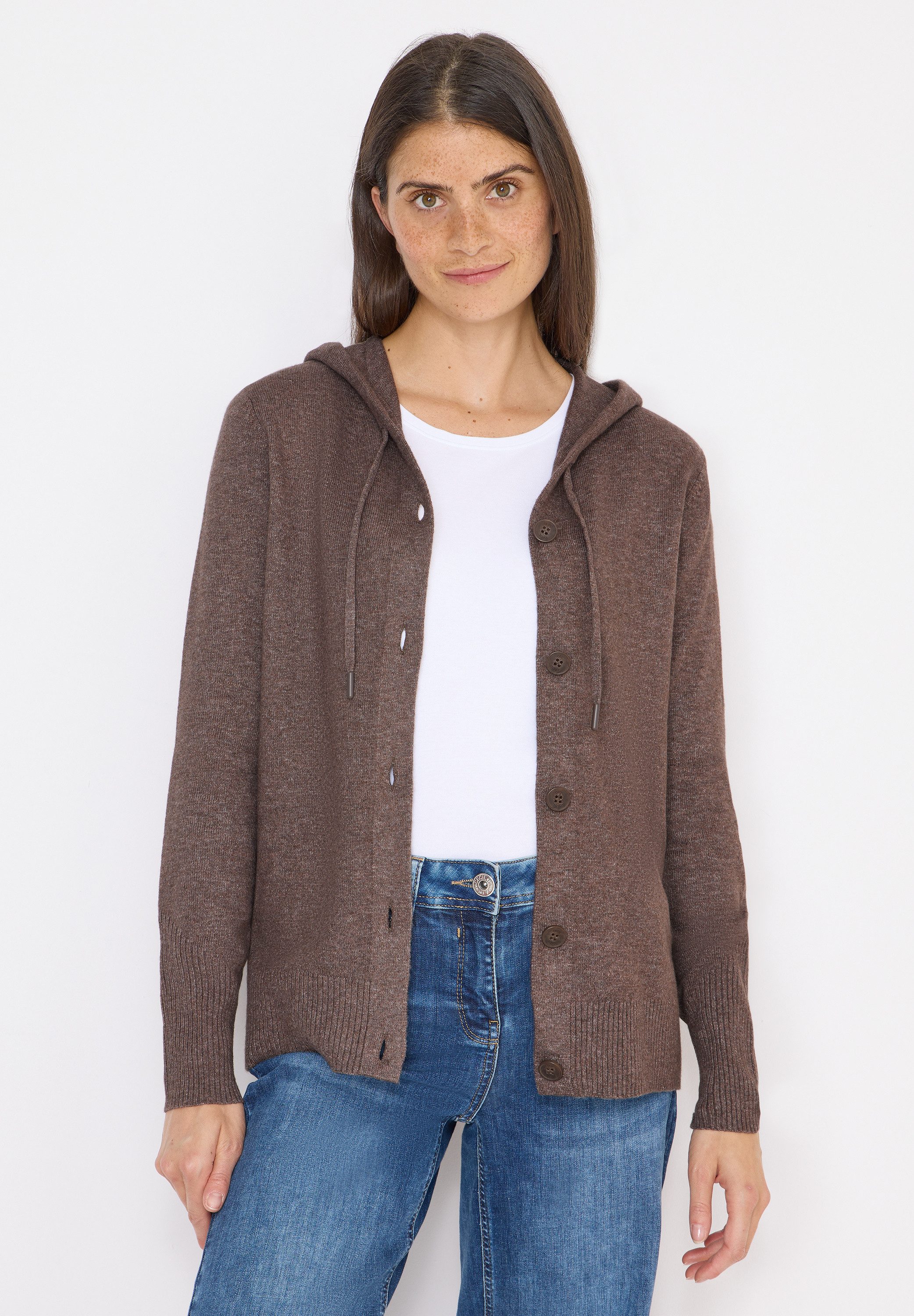 CECIL Cardigan mit Kapuze mit Tunnelzugband günstig online kaufen