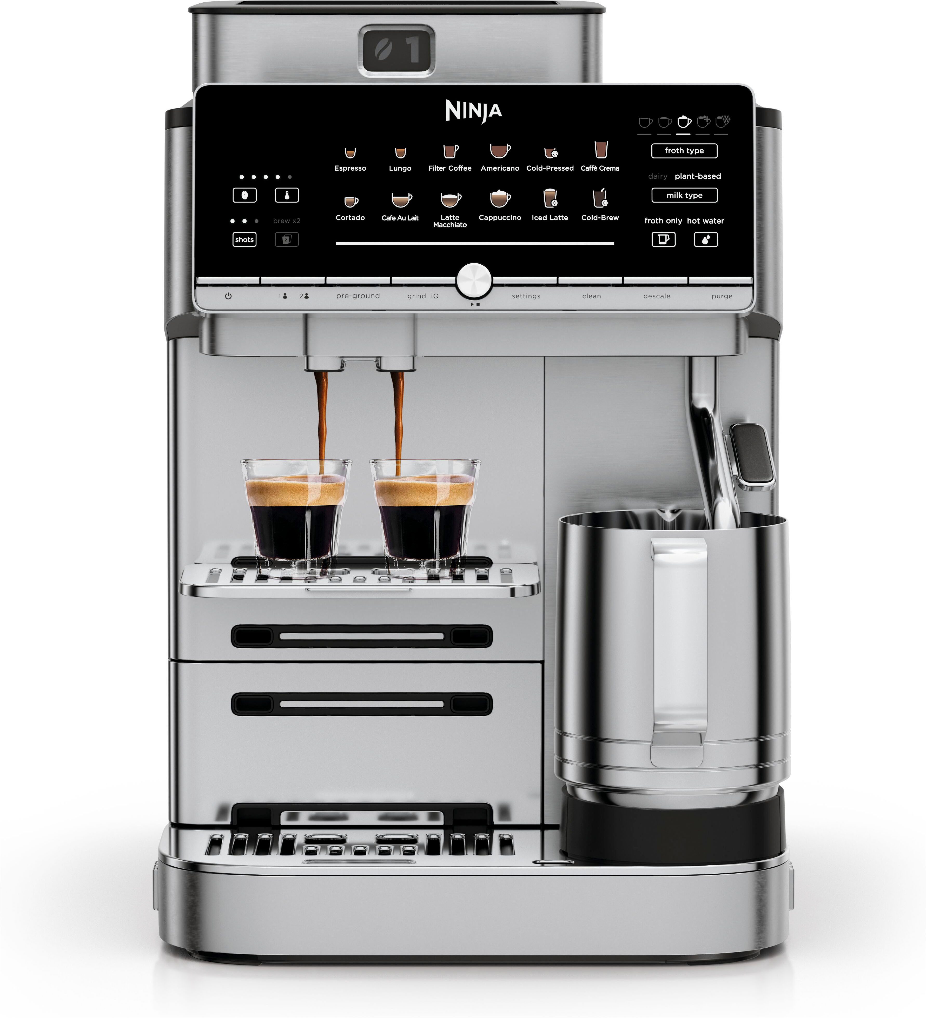 NINJA Kaffeevollautomat AutoBarista Pro Kaffeemaschine AE1051EU, 2 individuelle Benutzerprofile für Getränke