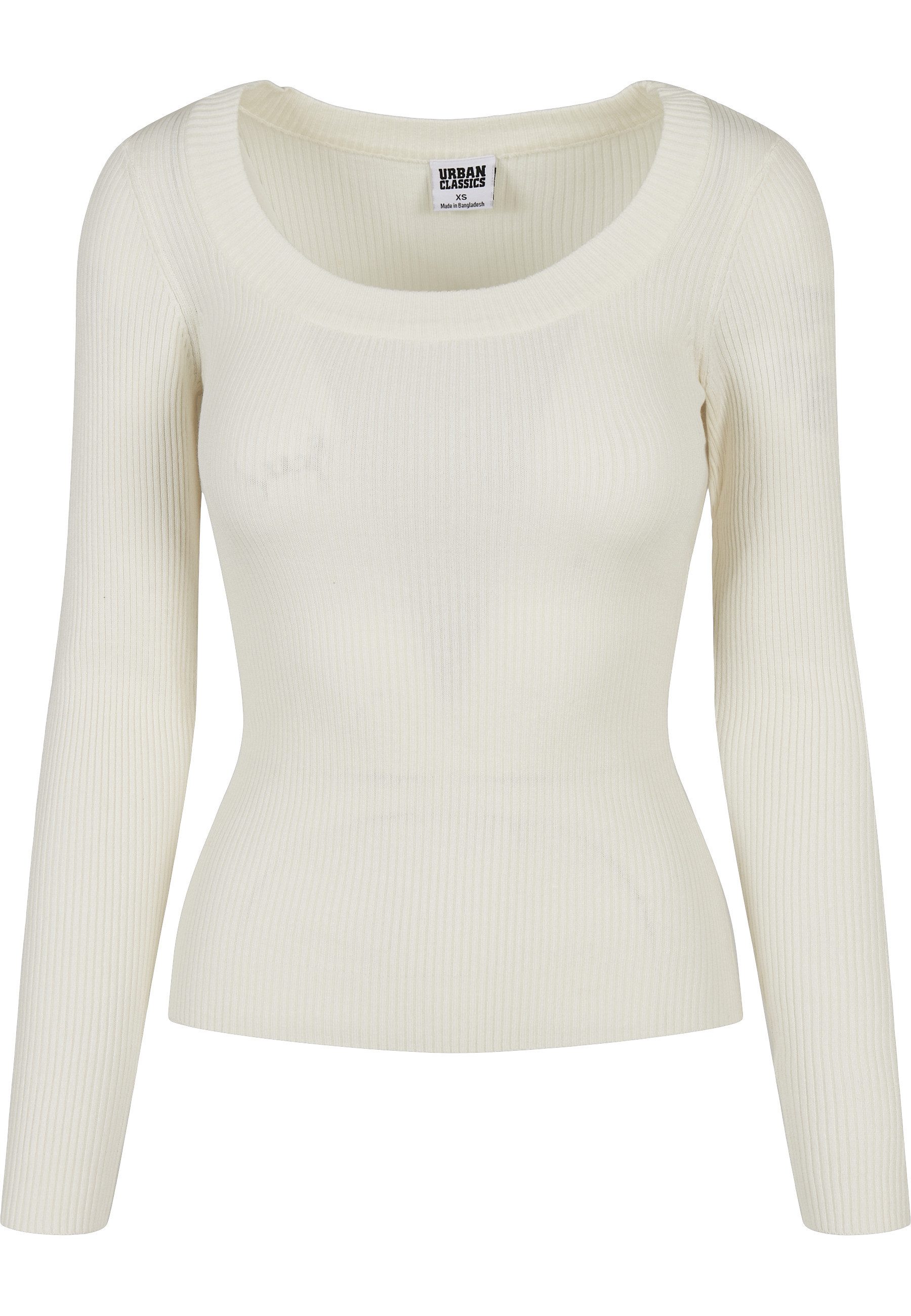 URBAN CLASSICS Sweatshirt Urban Classics Damen Ladies Wide Neckline Sweater günstig online kaufen