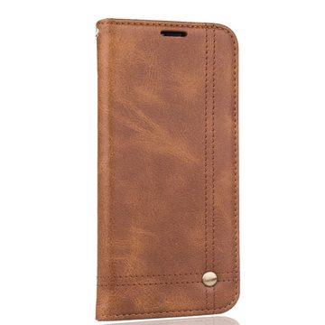 König Design Handyhülle Sony Xperia XZ2, Sony Xperia XZ2 Handyhülle Bookcover Braun