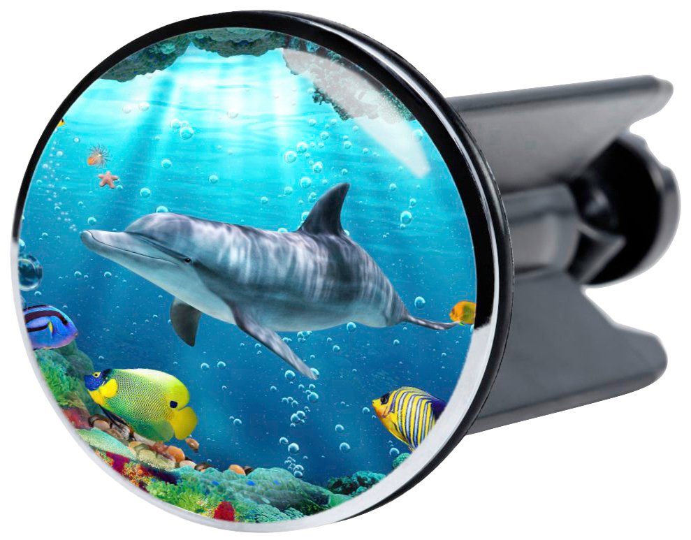 Waschbeckenstöpsel Delphin Korallen
