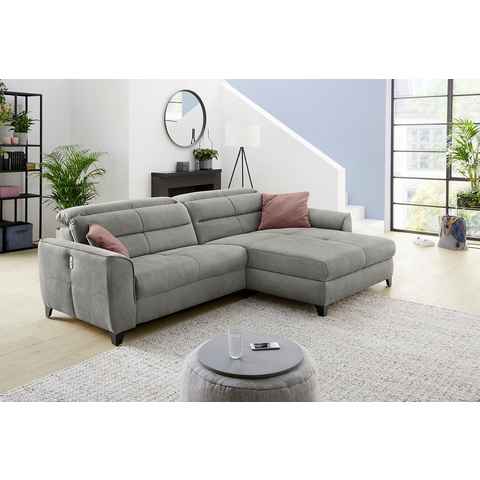 Jockenhöfer Gruppe Ecksofa Double One L-Form, mit 2x 120cm breiten, elektromotorischen Relaxfunktionen