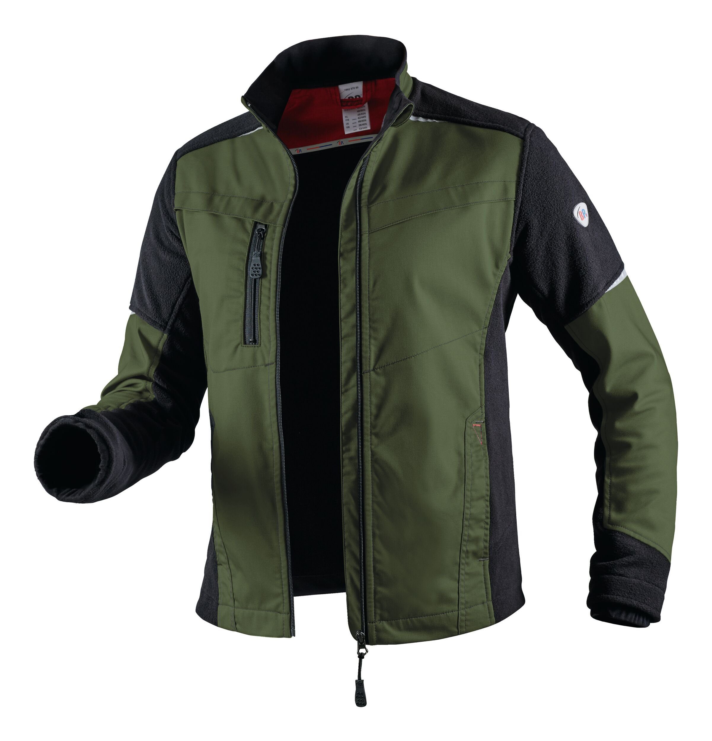 bp Arbeitsjacke 1992 570, Größe 48/50, oliv/schwarz