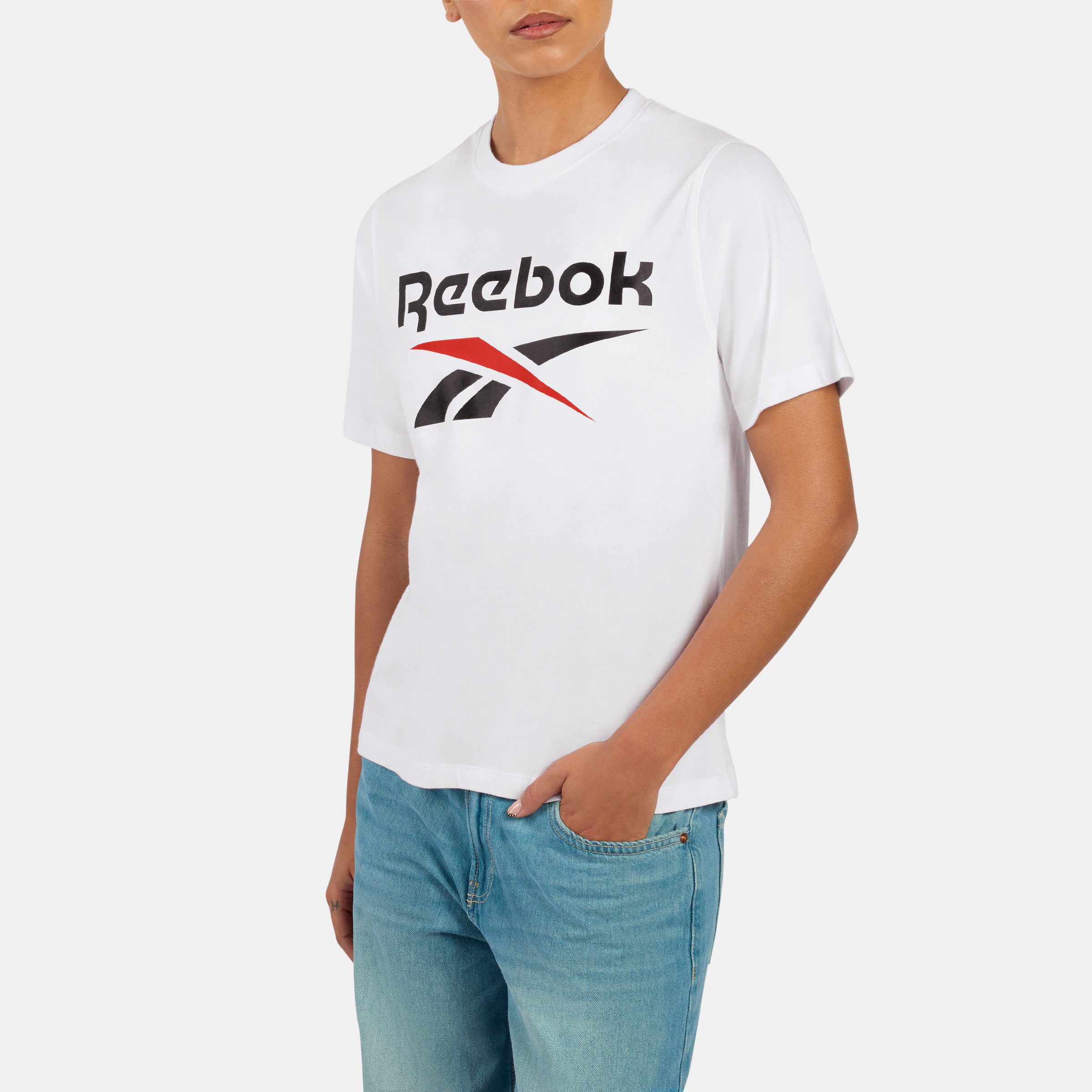 Reebok T-Shirt WREN 2 COLOUR LOGO CREW SS TEE sportlicher Stil, klassischer Schnitt, aus Baumwolle