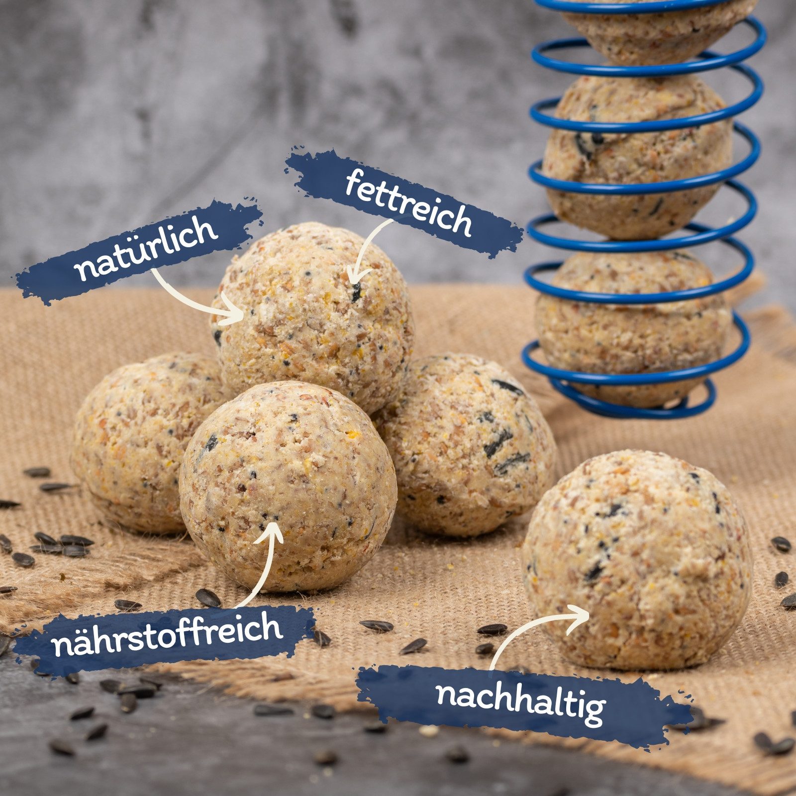 Lyra Pet 100 Stk. Lyra Pet® Meisenknödel ohne Netz à 90 g = 9 kg, für: Wildvogel