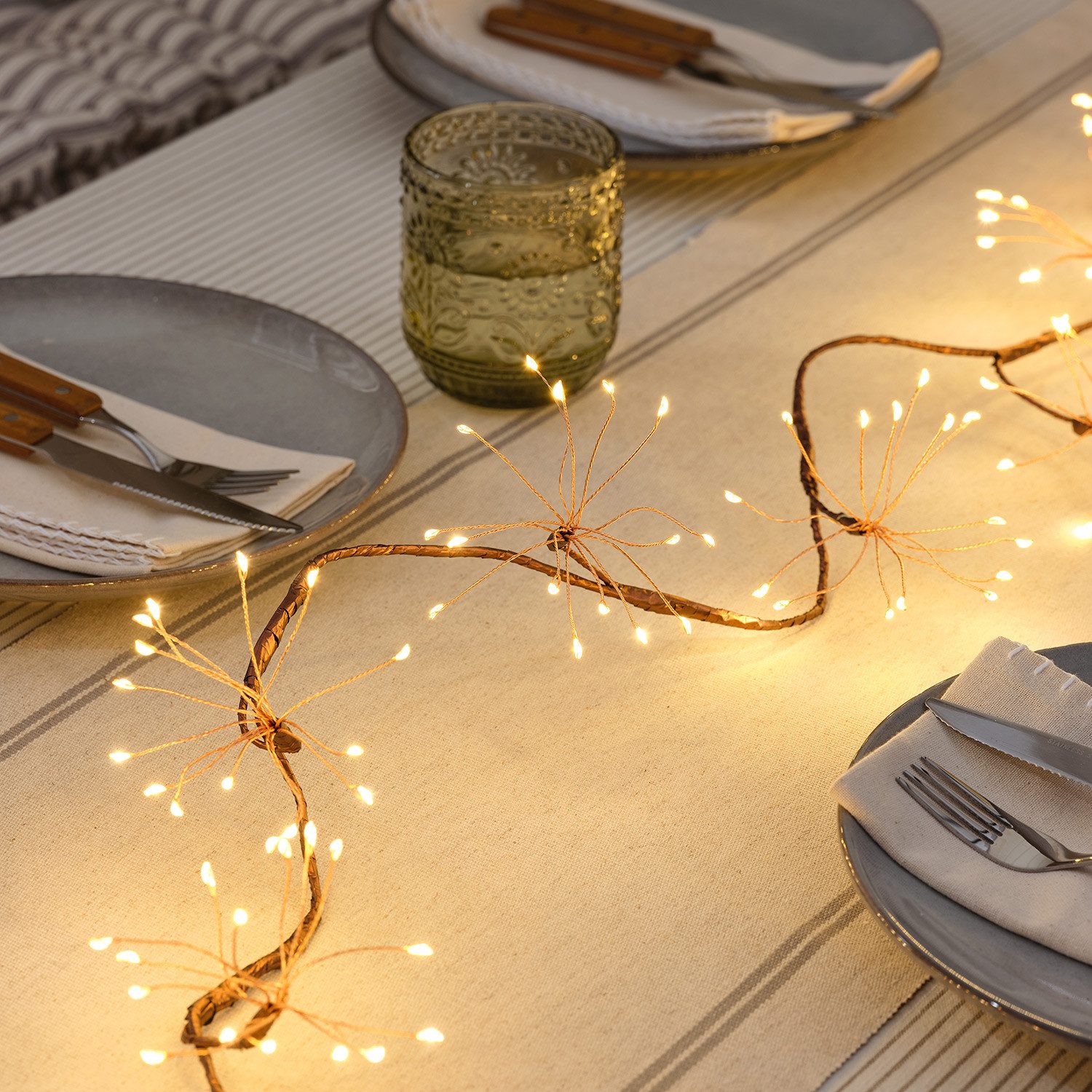 Lights4fun LED-Girlande "Feuerwerk"-Lichtergirlande mit 150 Mikro-LEDs