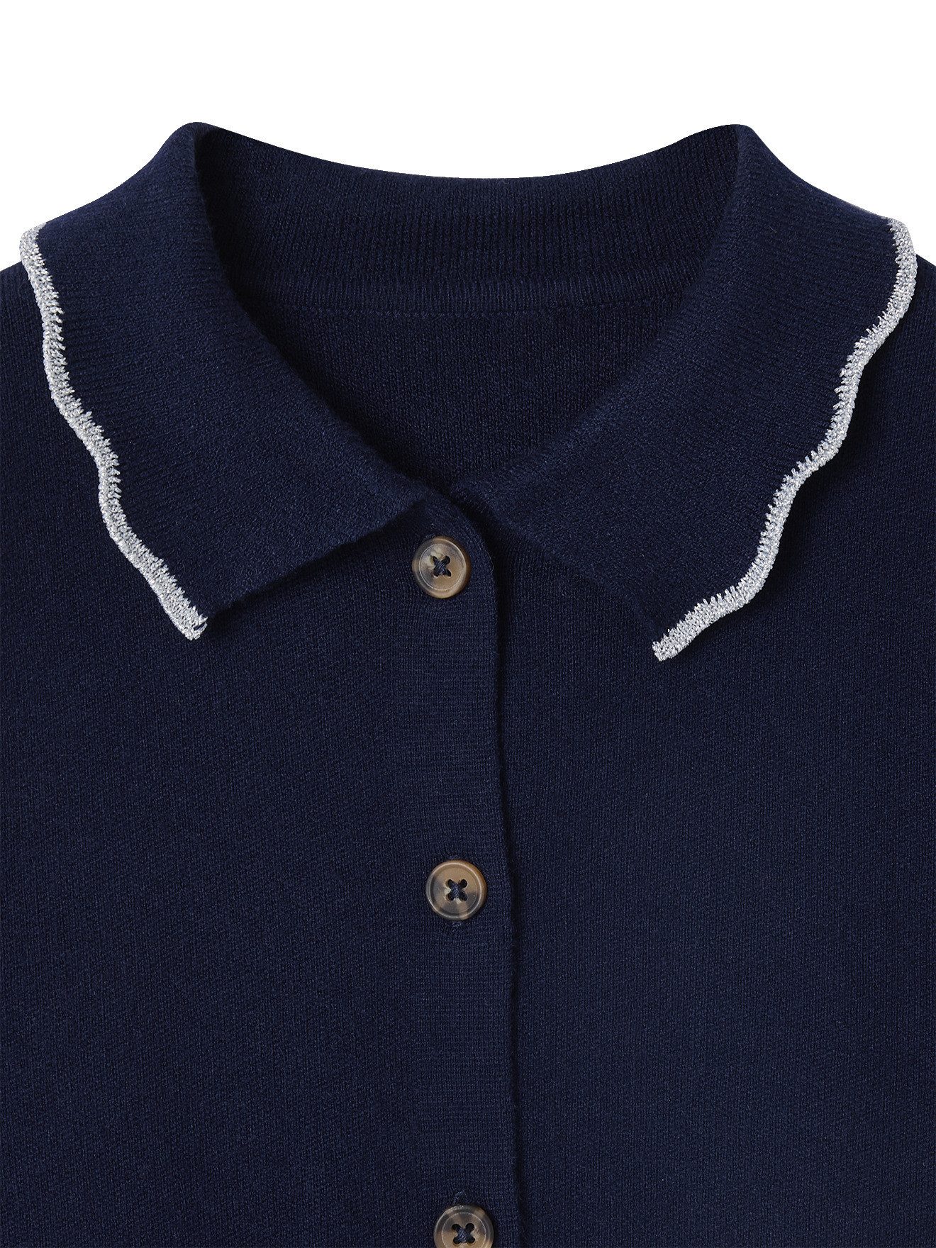 Vertbaudet girls' cardigan with glitter collar