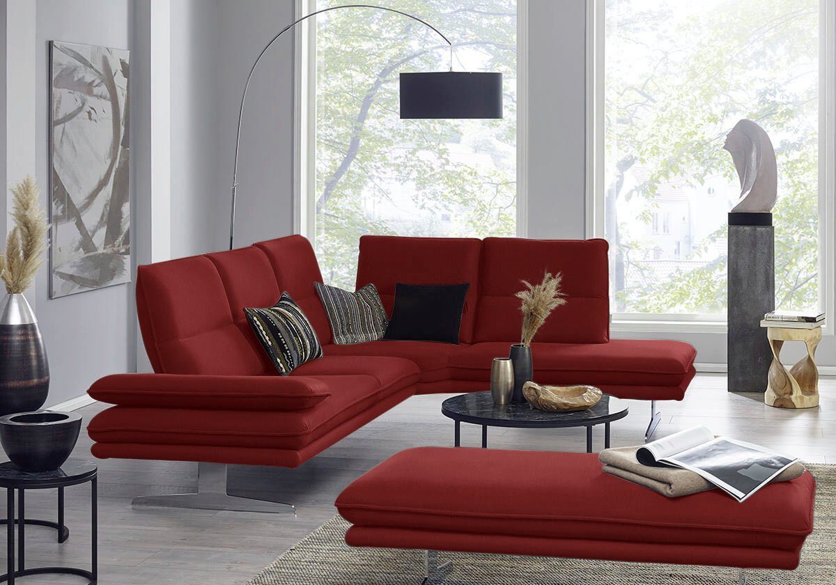W.SCHILLIG Ecksofa broadway, Designsofa, mit tollem Sitzkomfort, L-Form, Sitztiefenverstellung, Kopfteil- & Seitenteilverstellung, Breite 284cm