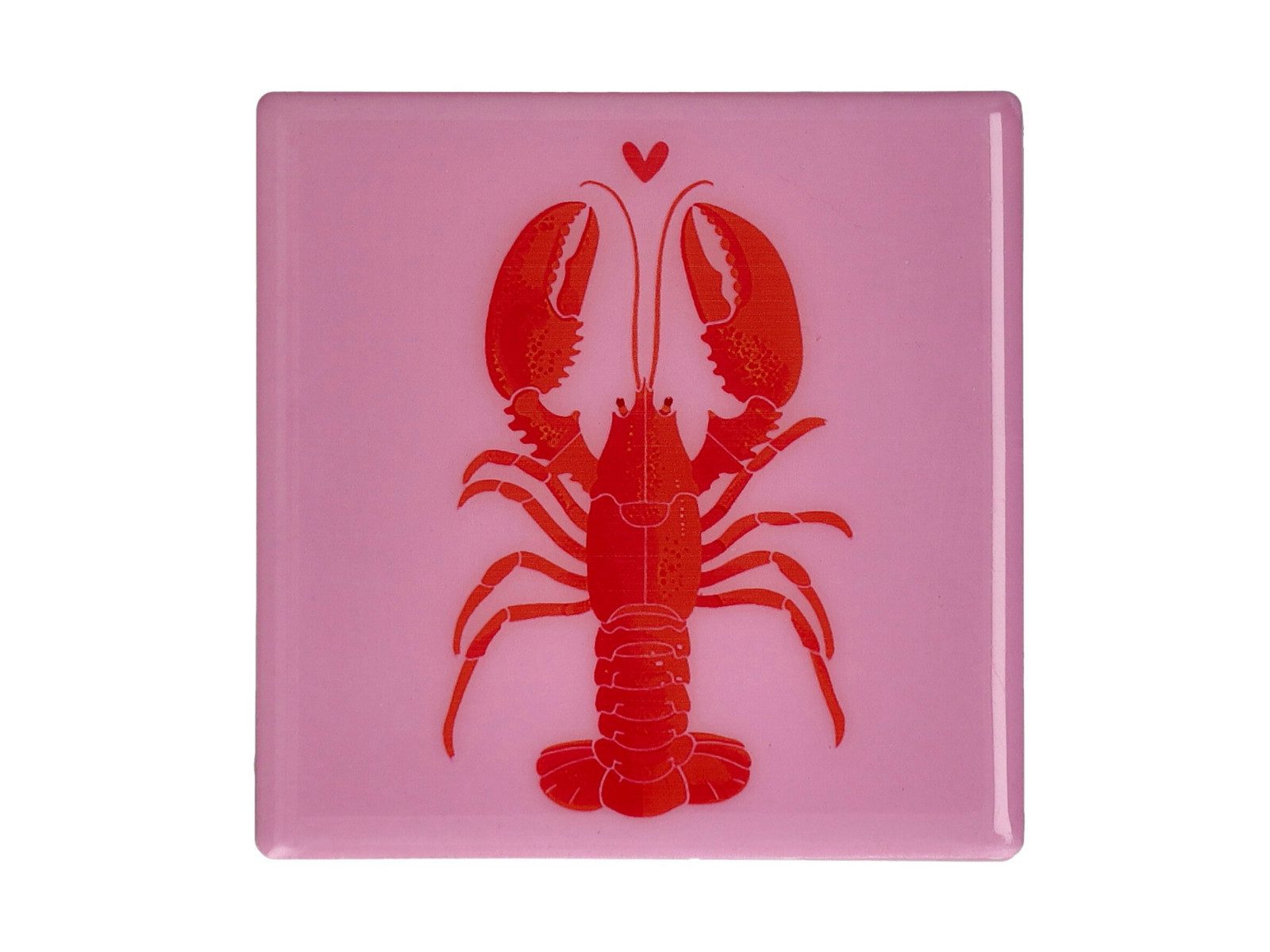 Giftcompany Platzset Love Tiles Untersetzer Hummer rosa 11x11cm