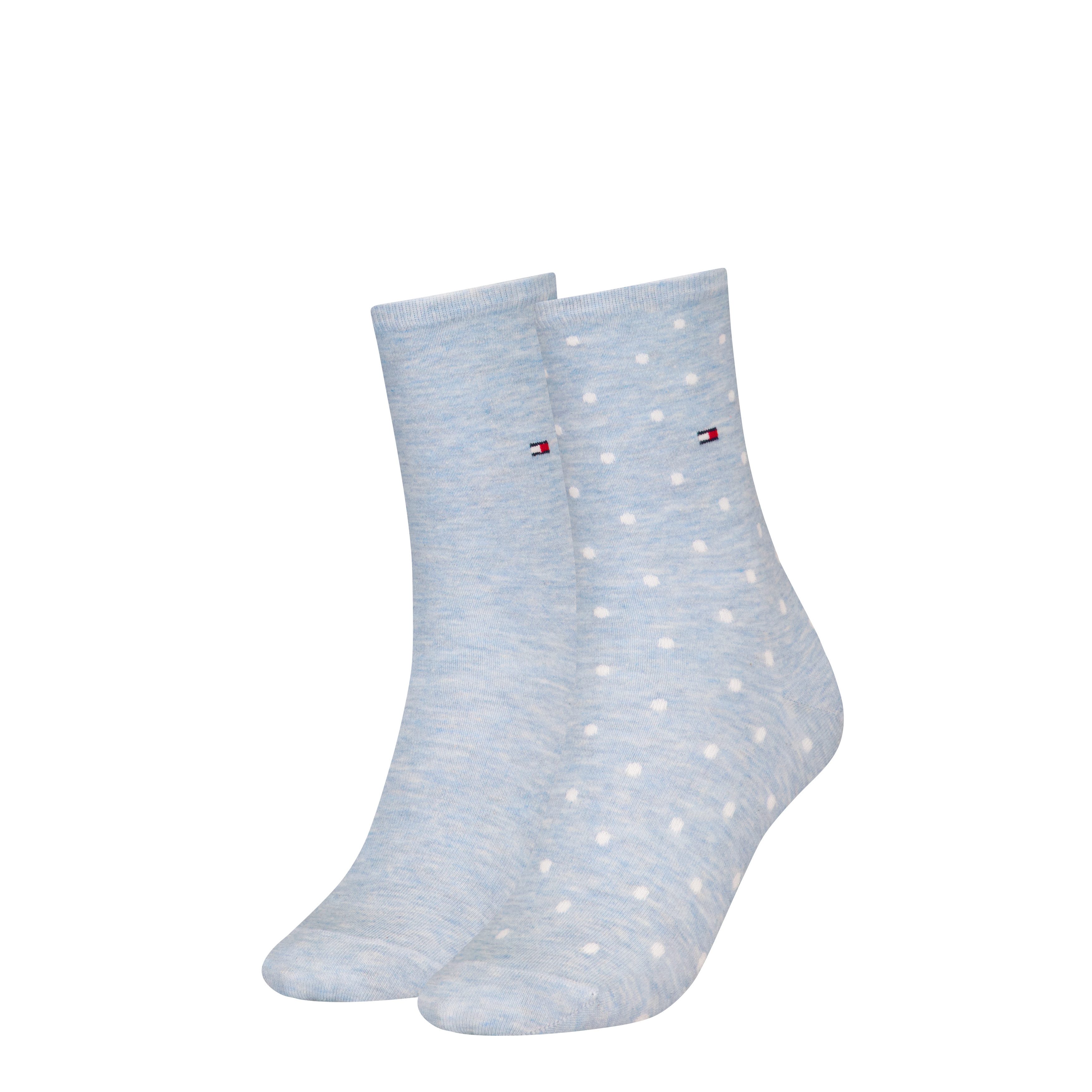 Tommy Hilfiger Socken TH WOMEN SOCK DOT 2P (2-Paar, 2 Paar) mit feinem Ripp günstig online kaufen