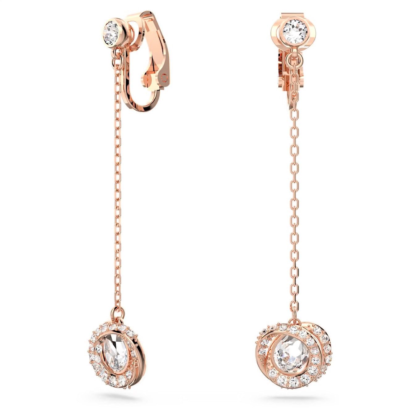 Swarovski Ohrstecker-Set Generation Ohrclips Lang, Weiß, Roségold-Legierung günstig online kaufen