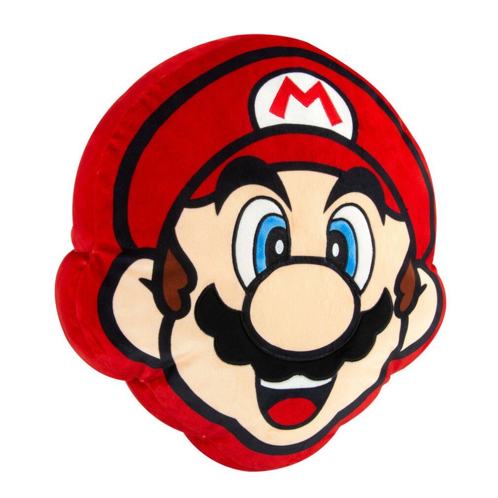 Tomy® Stoffpuppe Nintendo Plüsch - Super Mario Head - Plüschkissen (40 cm)