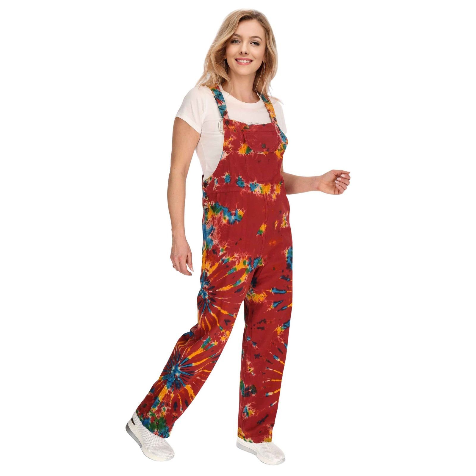 Hippie Latzhose Damen - Boho Overall 70er Style Aus Baumwolle