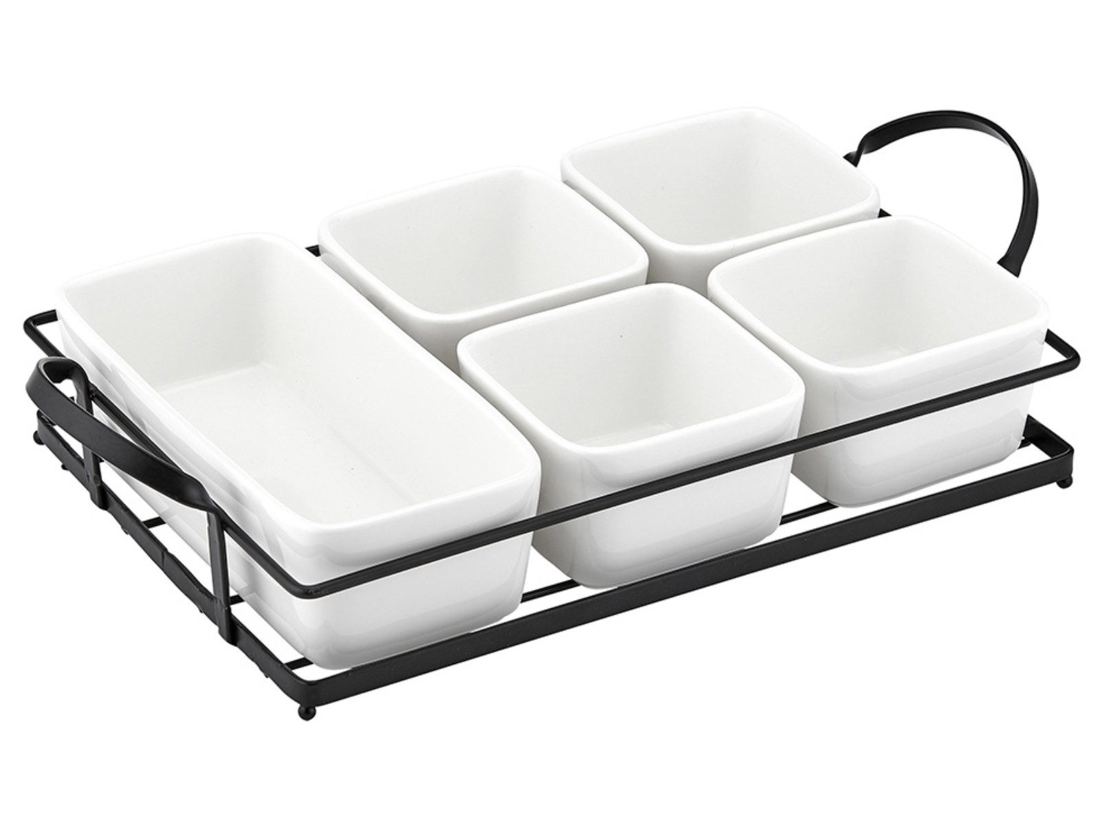 Ladelle Servierschüssel SERVE & SHARE 6-teilig Servier-Set, Eisen / Porzellan, (Serviersets), Serve & Share 6pce Serving Set 33x17.7x7.2cm