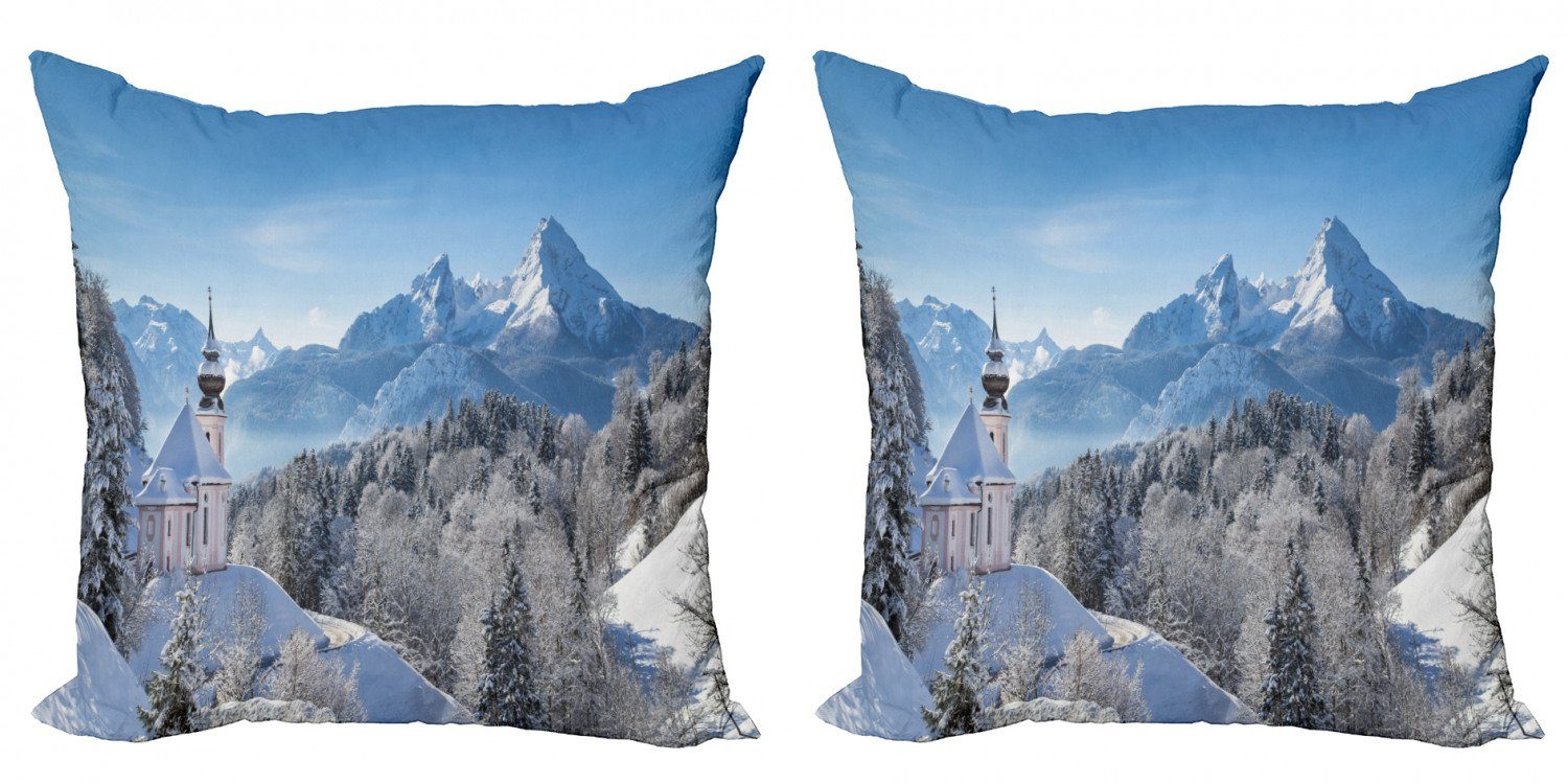 Doppelseitiger Stück), Modern Kissenbezüge Accent Abakuhaus Bavaran Winter Digitaldruck, Alpen Deutschland (2