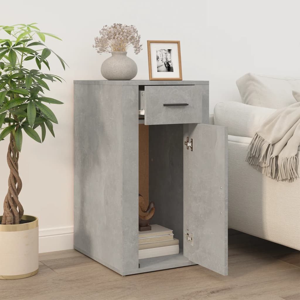 vidaXL Stauraumschrank Büroschrank Betongrau 40x49x75 cm günstig online kaufen
