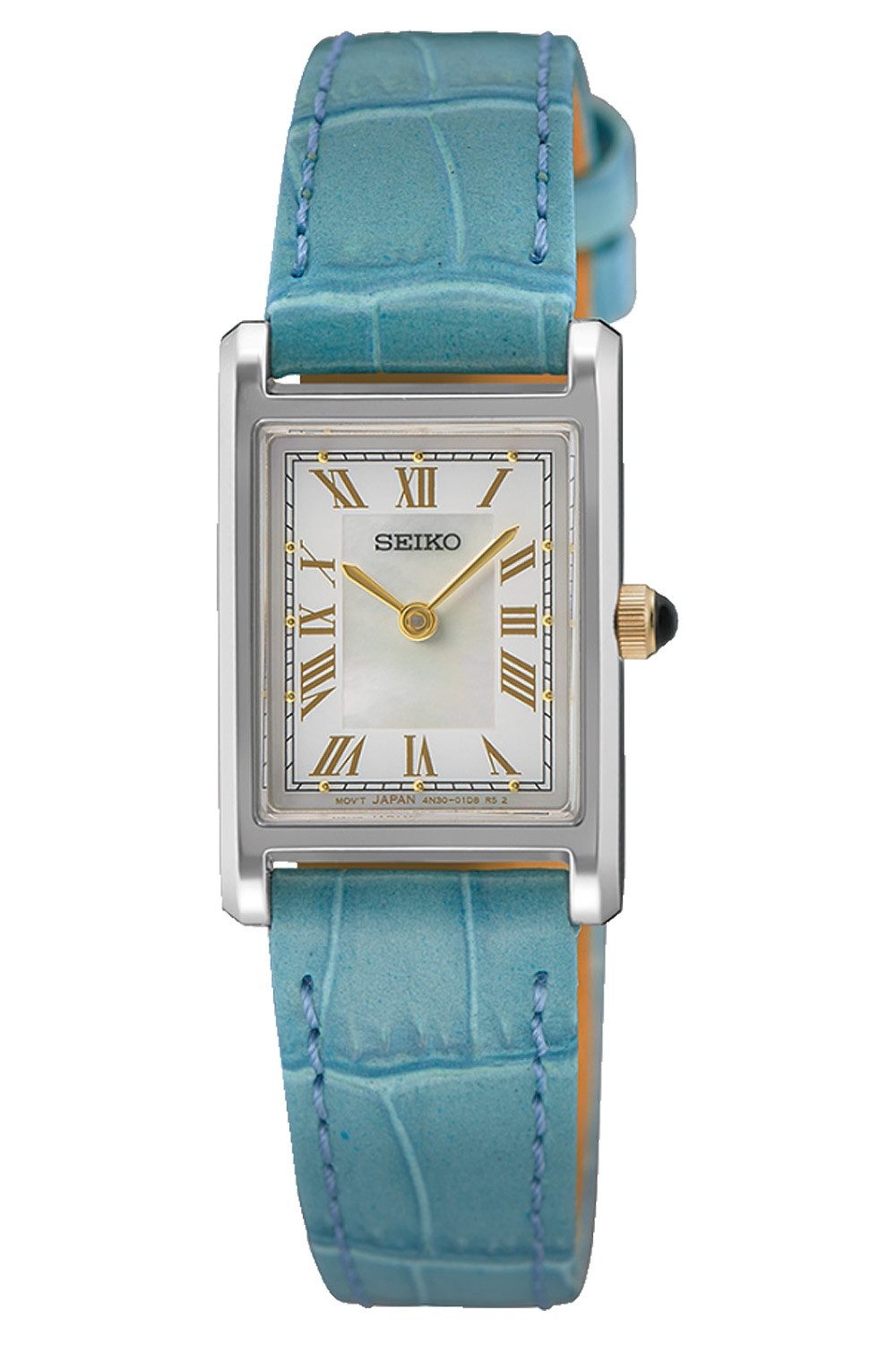 Seiko Quarzuhr Rechteckig Türkis