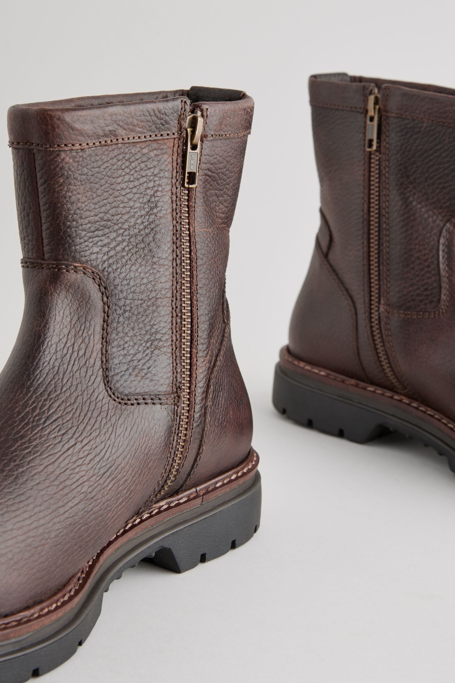Next Schlupfstiefel aus Leder Stiefelette (1-tlg) günstig online kaufen