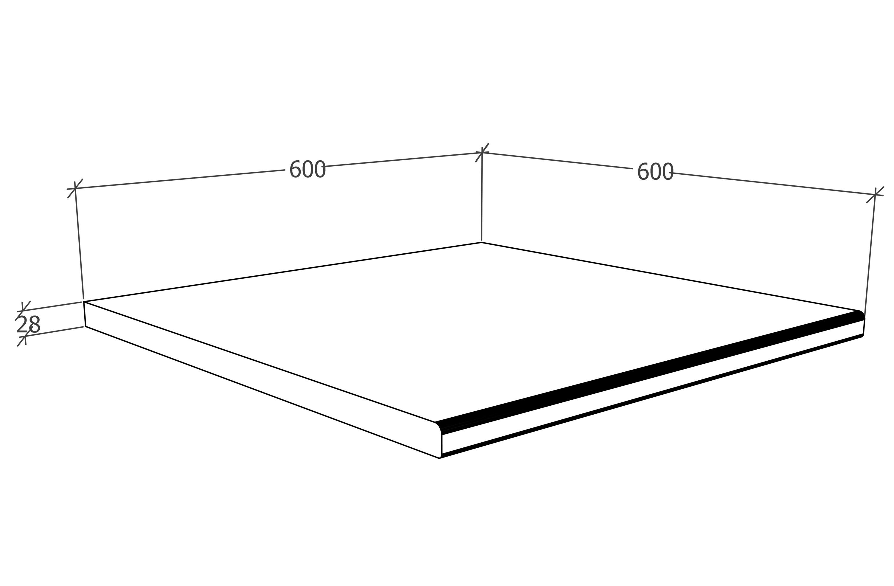 VCM Arbeitsplatte Esilo AP 60 60x60x28cm