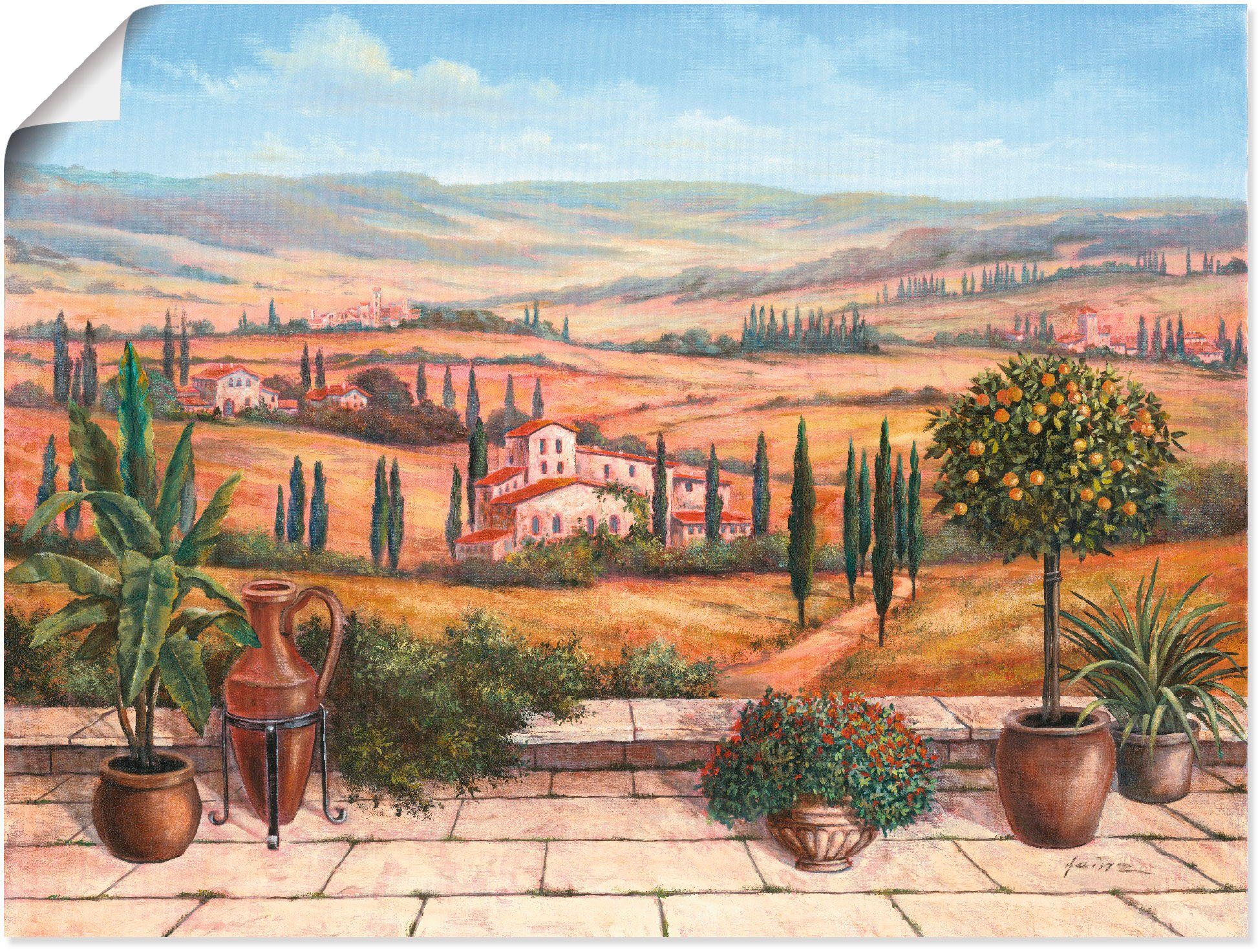 Artland Wandbild Terrasse, Europa (1 St), als Alubild, Leinwandbild, Wandaufkleber oder Poster in versch. Größen
