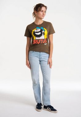 LOGOSHIRT T-Shirt Popeye - Bluto Popart mit lizenziertem Print