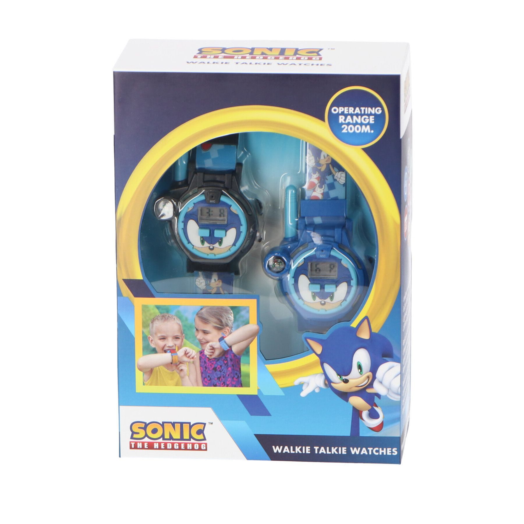 Sonic Digitaluhr Kinder Walkie-Talkies Interaktive Uhr mit Funktechnik 2x Stück, (2-tlg)