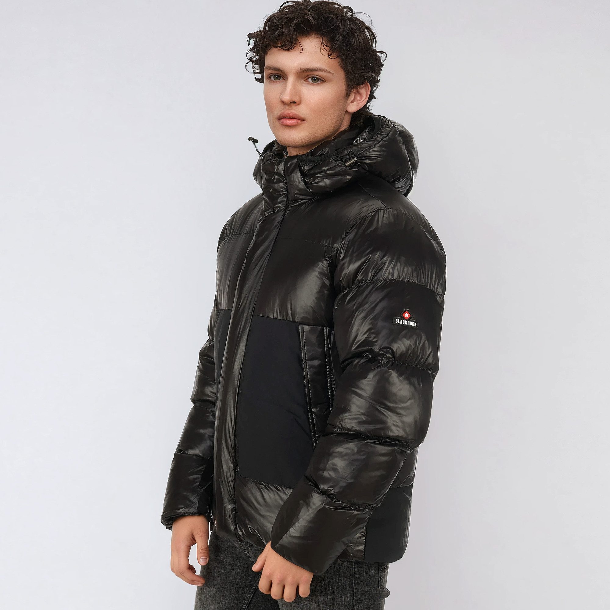 BLACKROCK Steppjacke Herren, Winterjacke mit Kapuze, Wintermantel Glanz-Opt günstig online kaufen