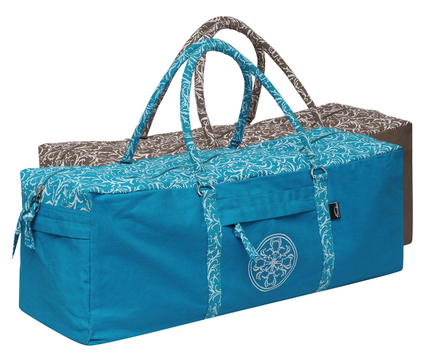Yogishop Yogatasche Yogatasche all-in - cotton - vintage (Standard, 1-tlg., Standard), Bestickte Yogatasche: Viel Platz für alles, was du brauchst!